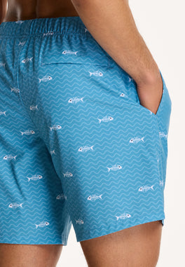 men swim shorts fish bone