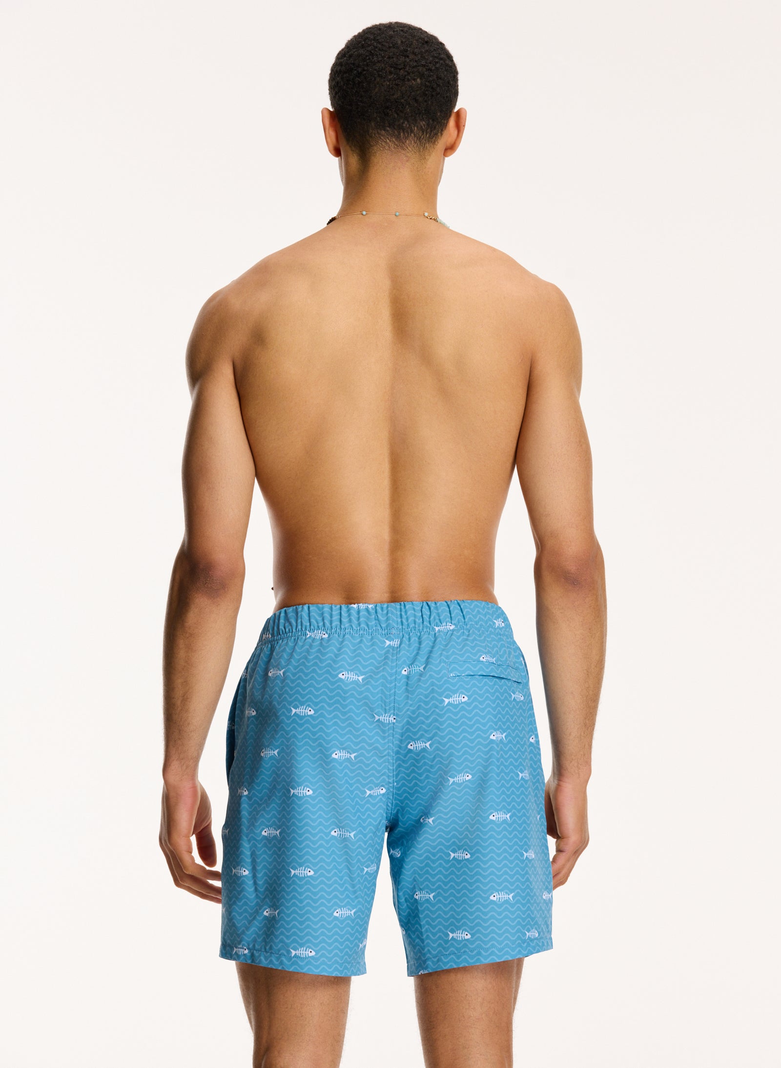 men swim shorts fish bone