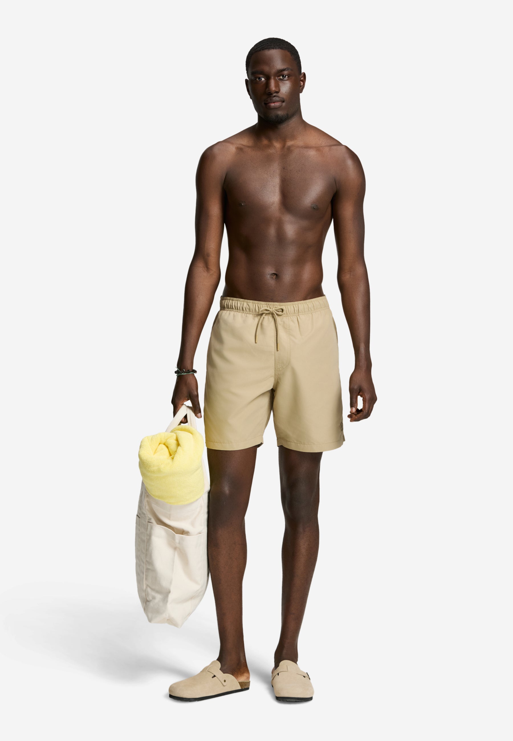 MIKE swim shorts solid | beige rock