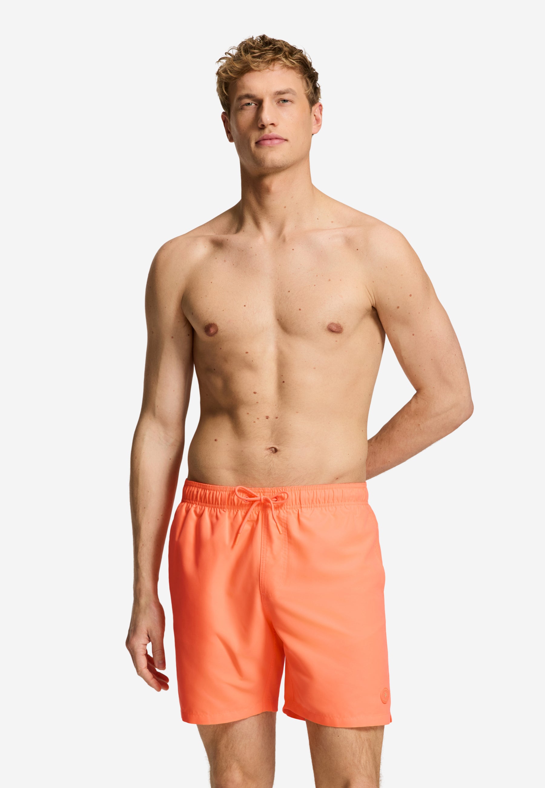 MIKE swim shorts solid | orange neon