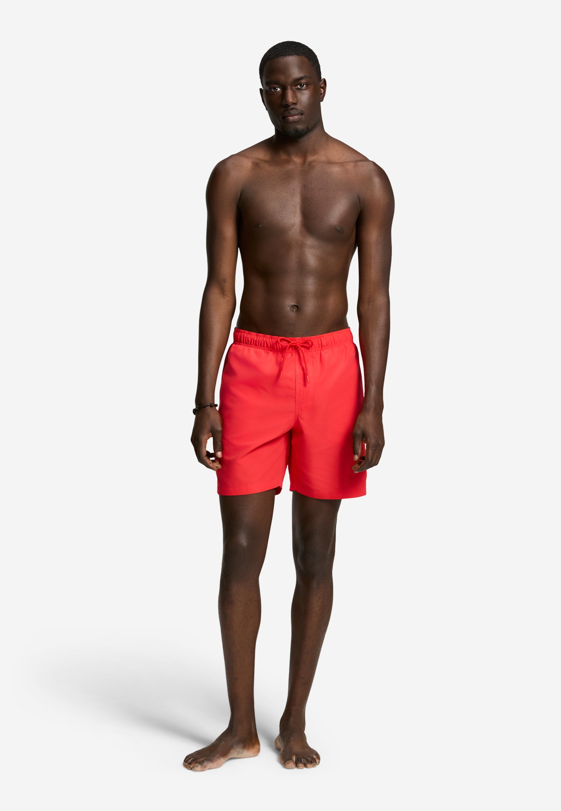 MIKE swim shorts solid | red hibiscus