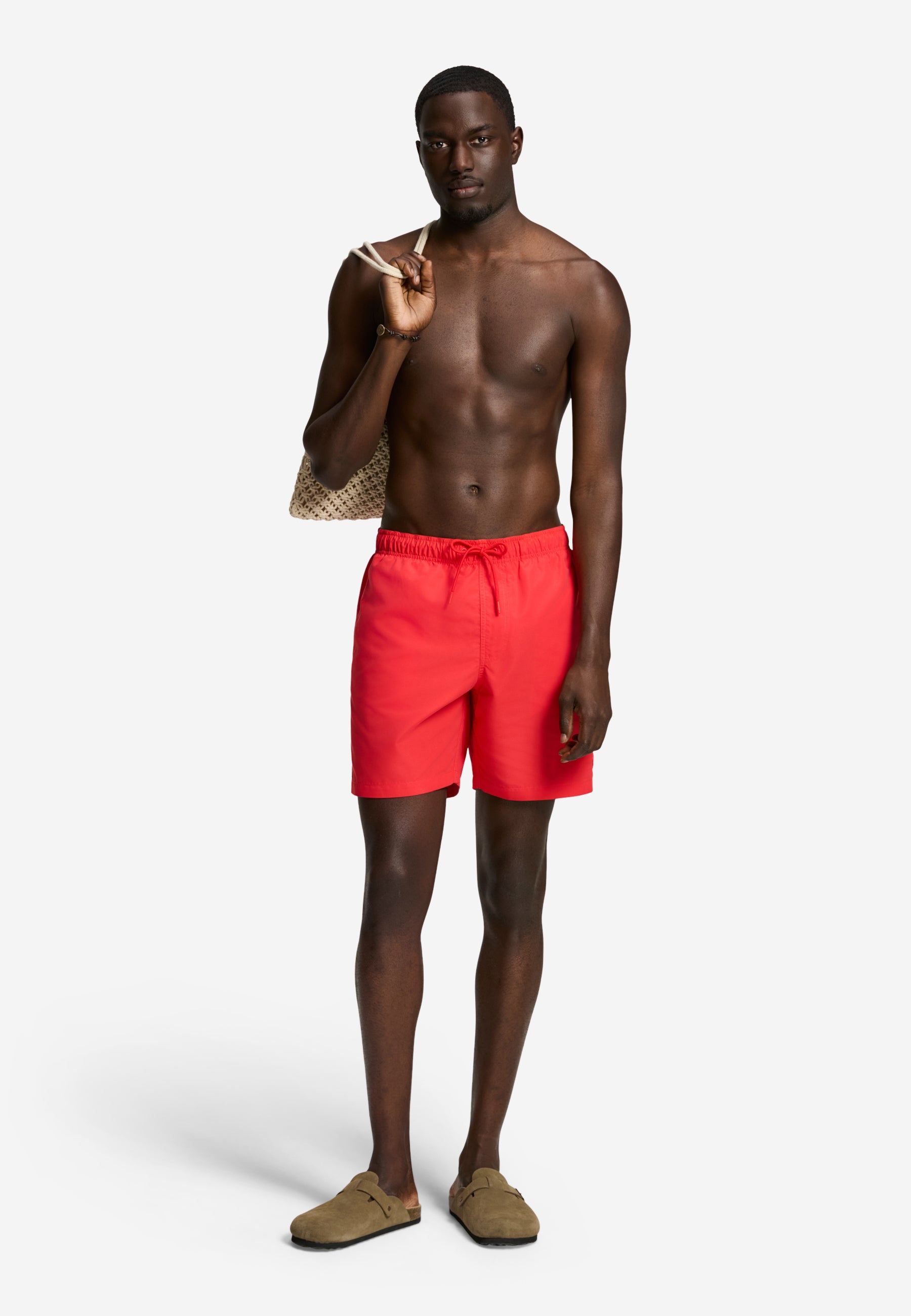 MIKE zwembroek effen | red hibiscus