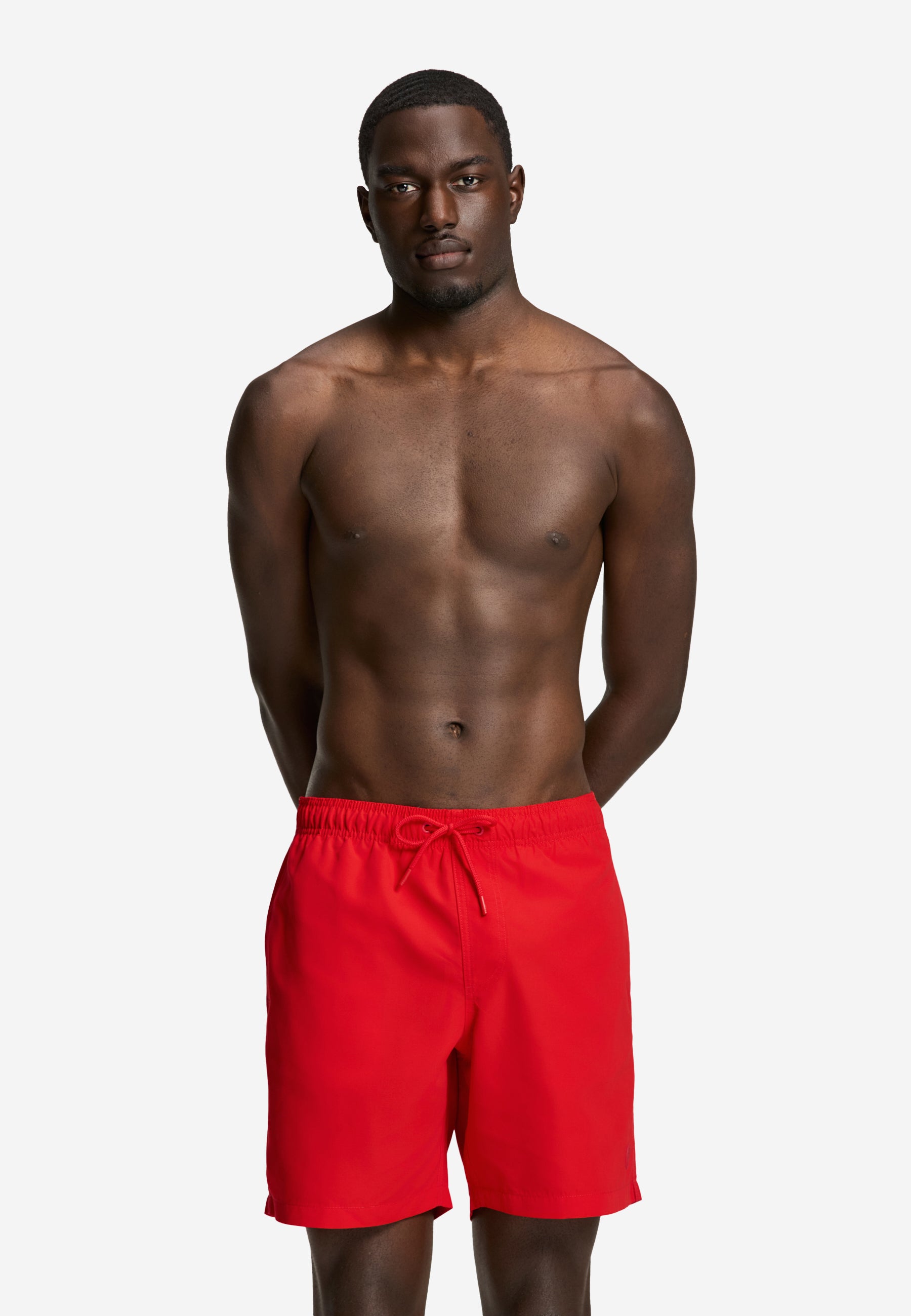 MIKE swim shorts solid | chinese red
