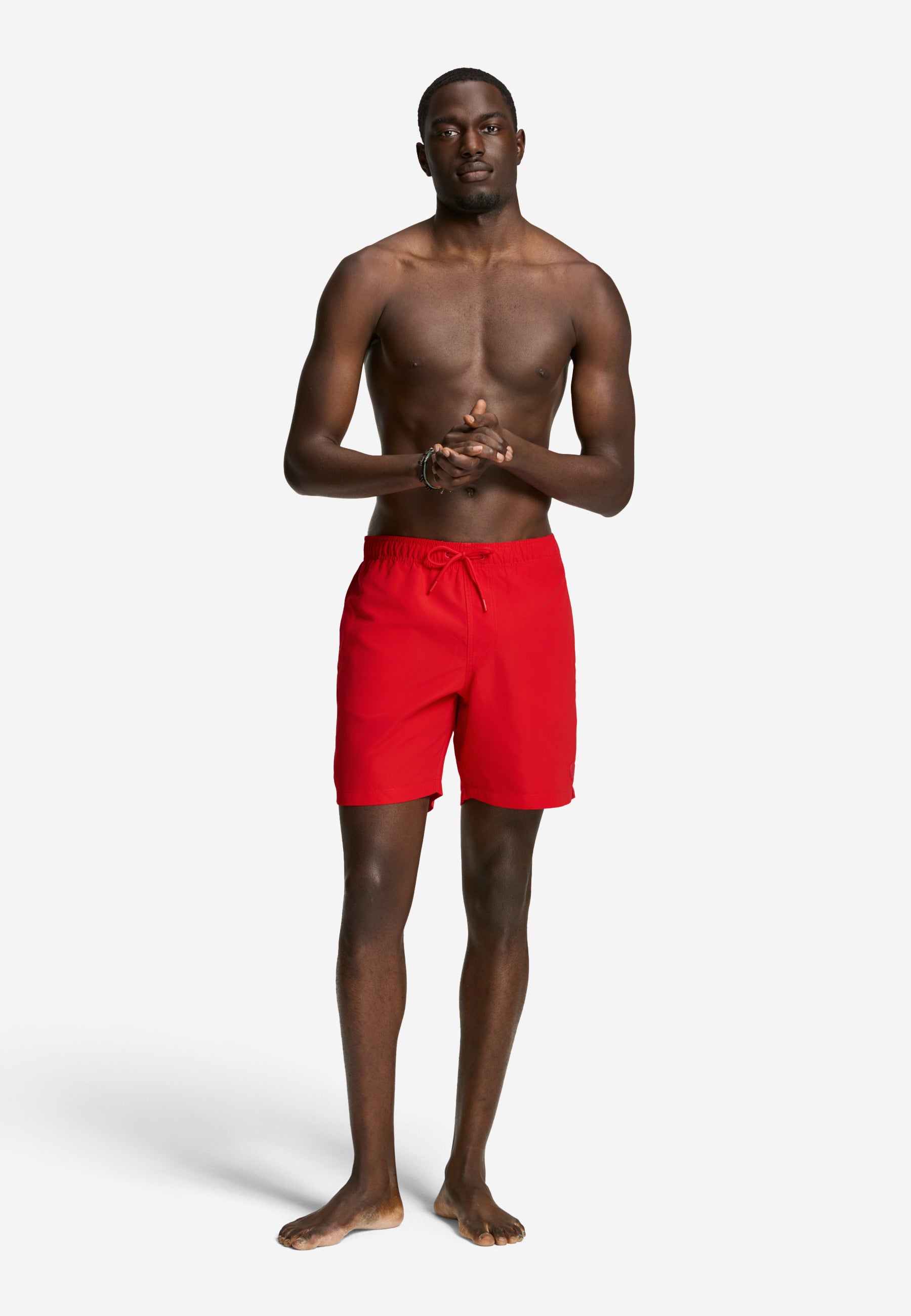 MIKE swim shorts solid | chinese red