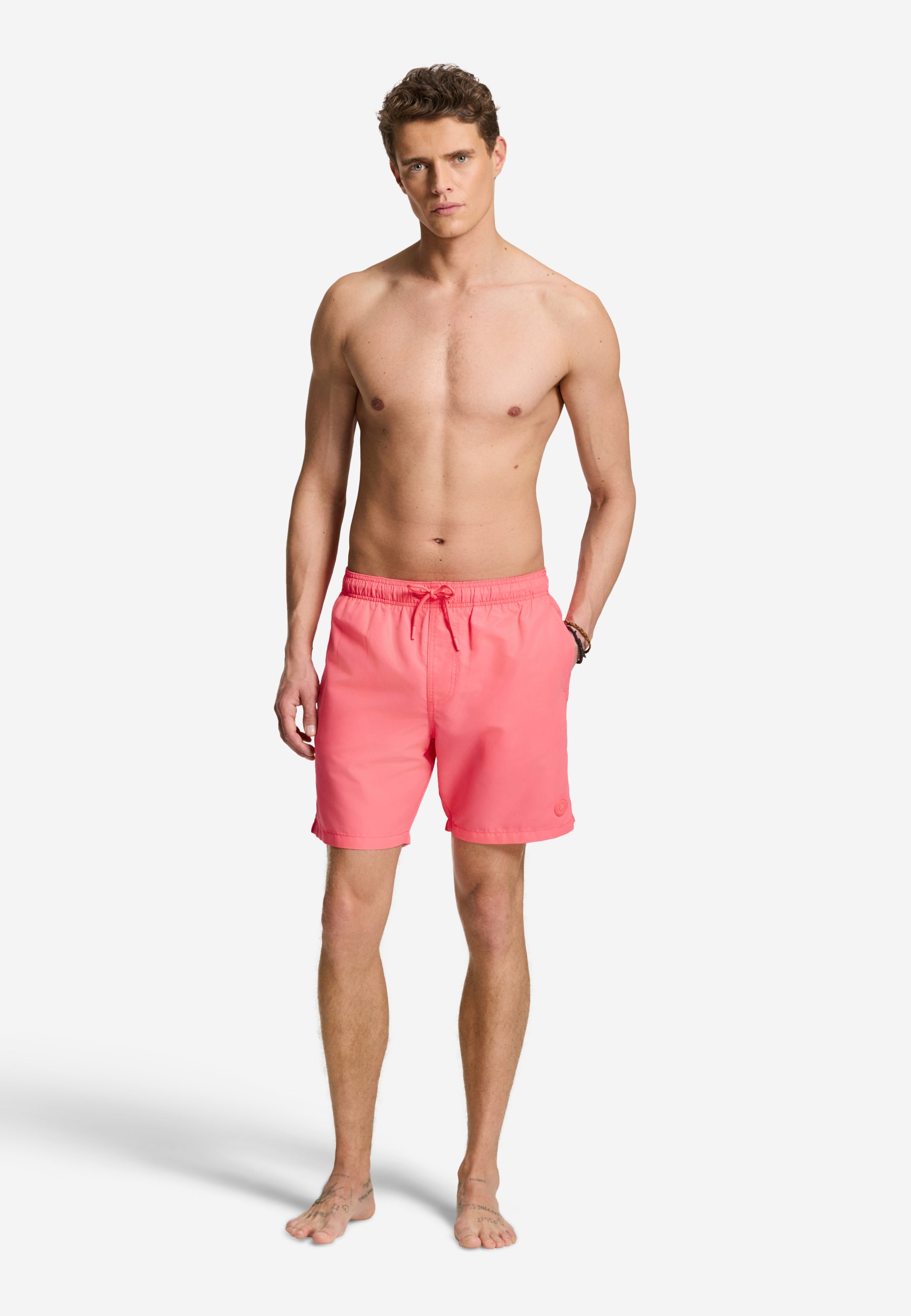 MIKE swim shorts solid | fluo red
