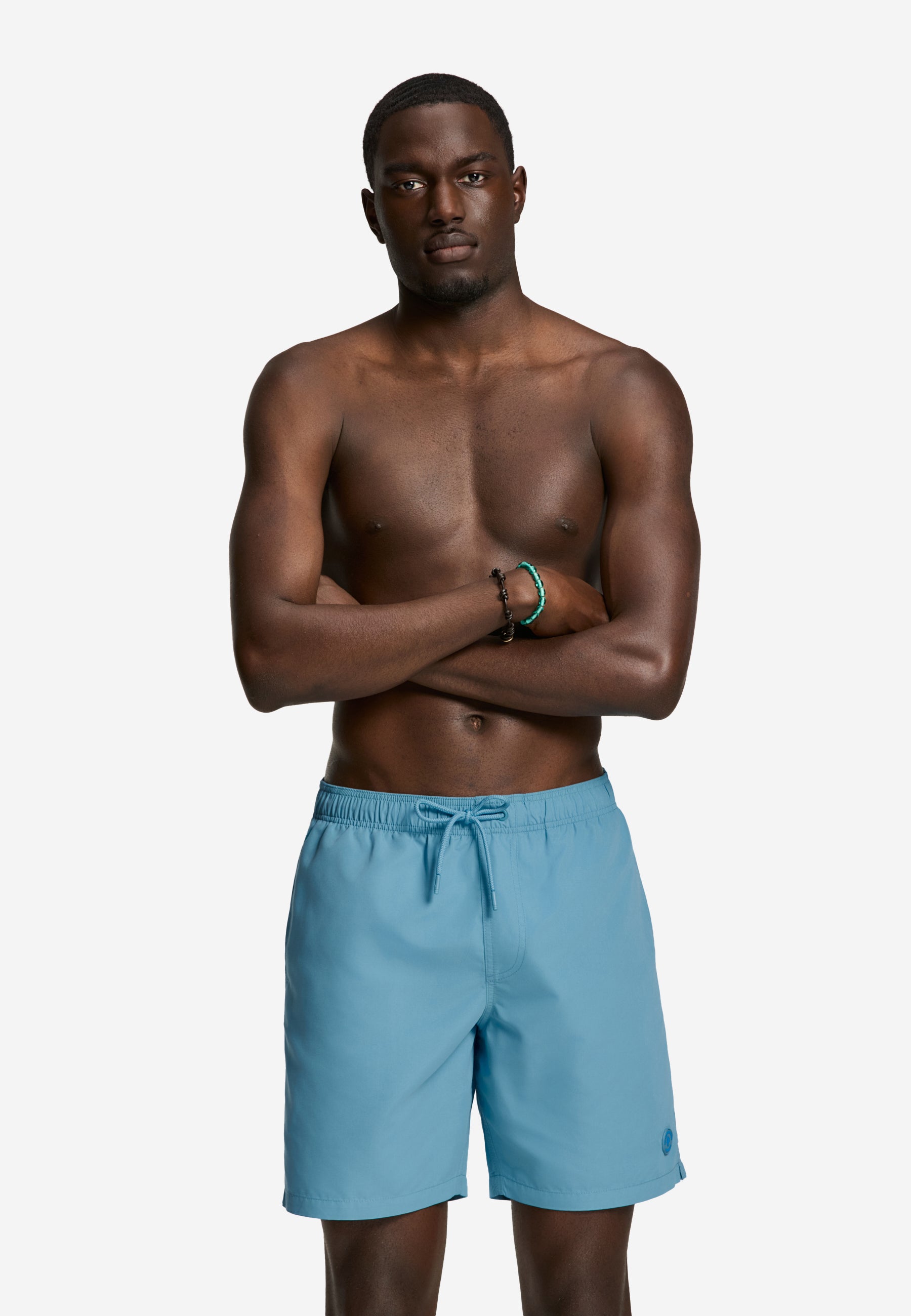 MIKE swim shorts solid | canadian blue