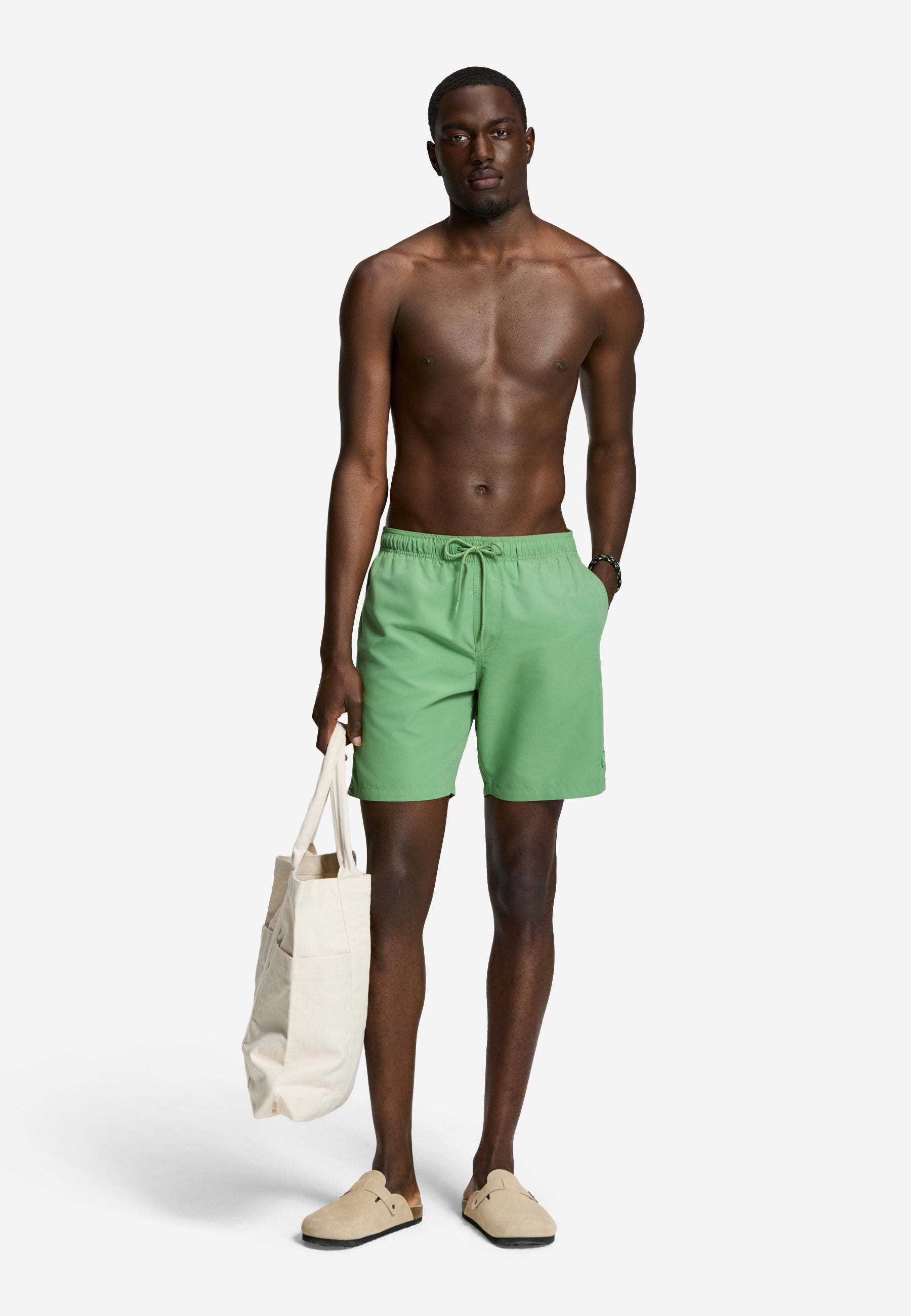 MIKE swim shorts solid | sage green