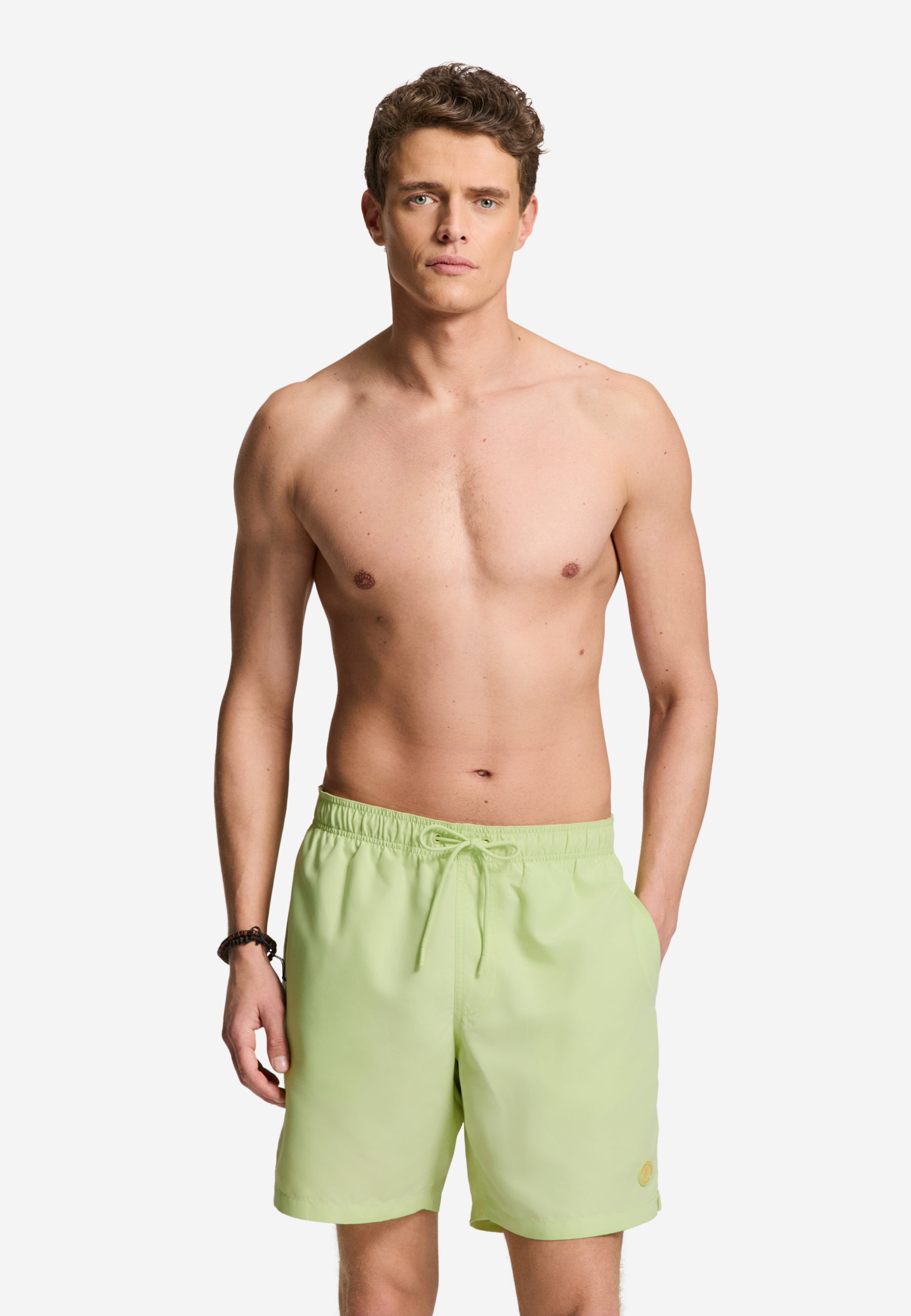 MIKE swim shorts solid | green light lime