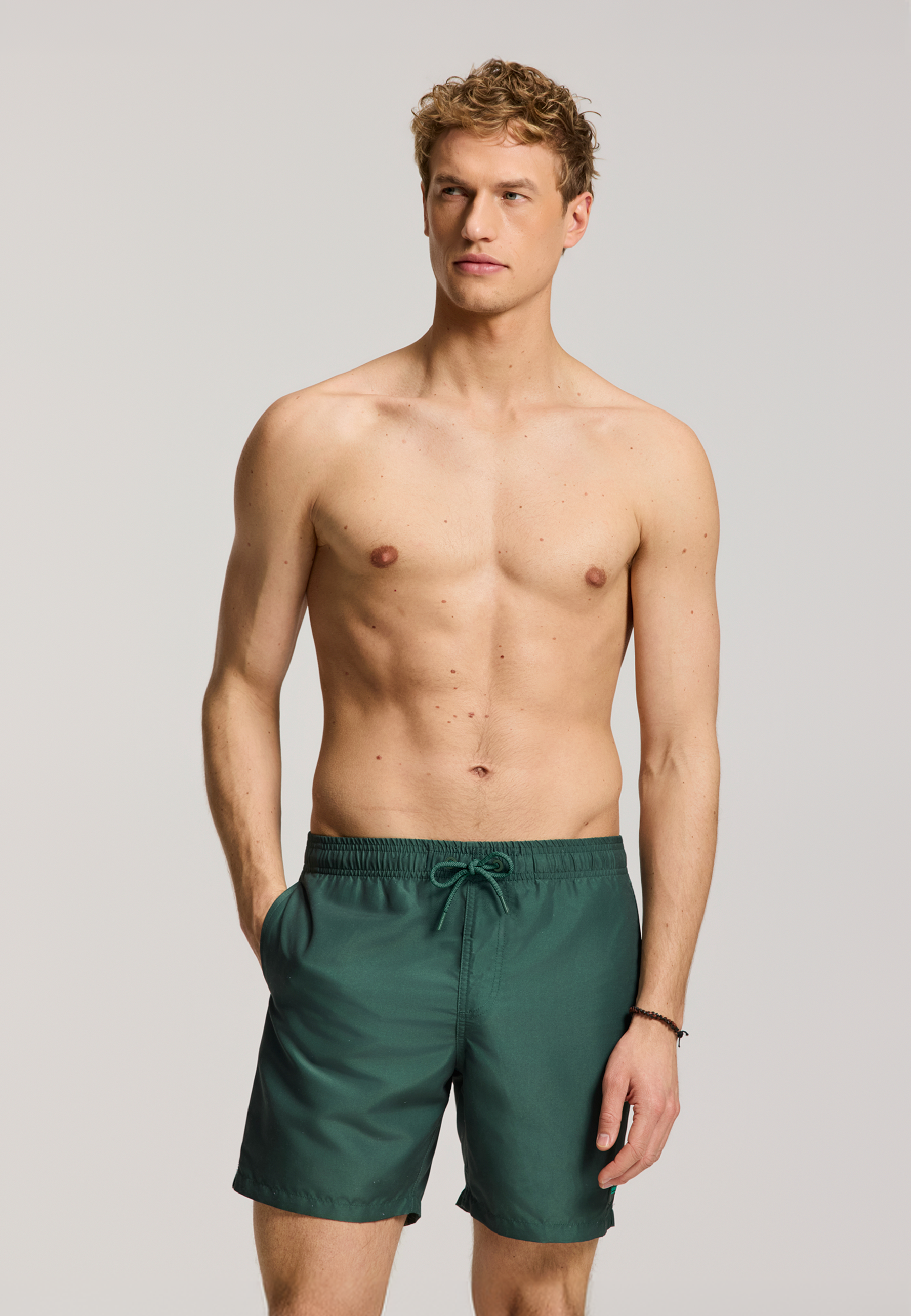 MIKE swim shorts solid | green leaf - Shiwi