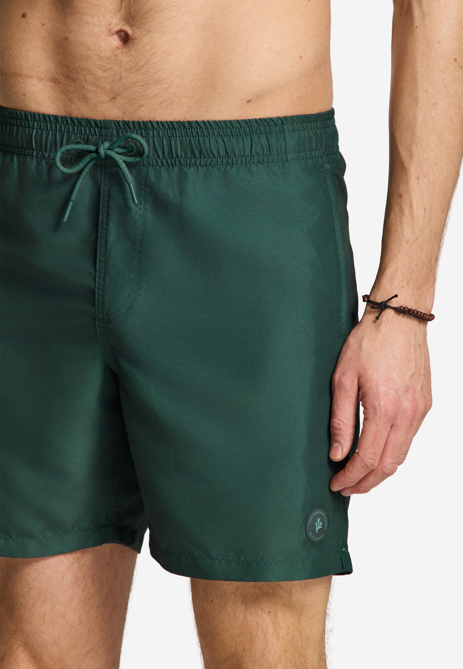 MIKE swim shorts solid | green leaf