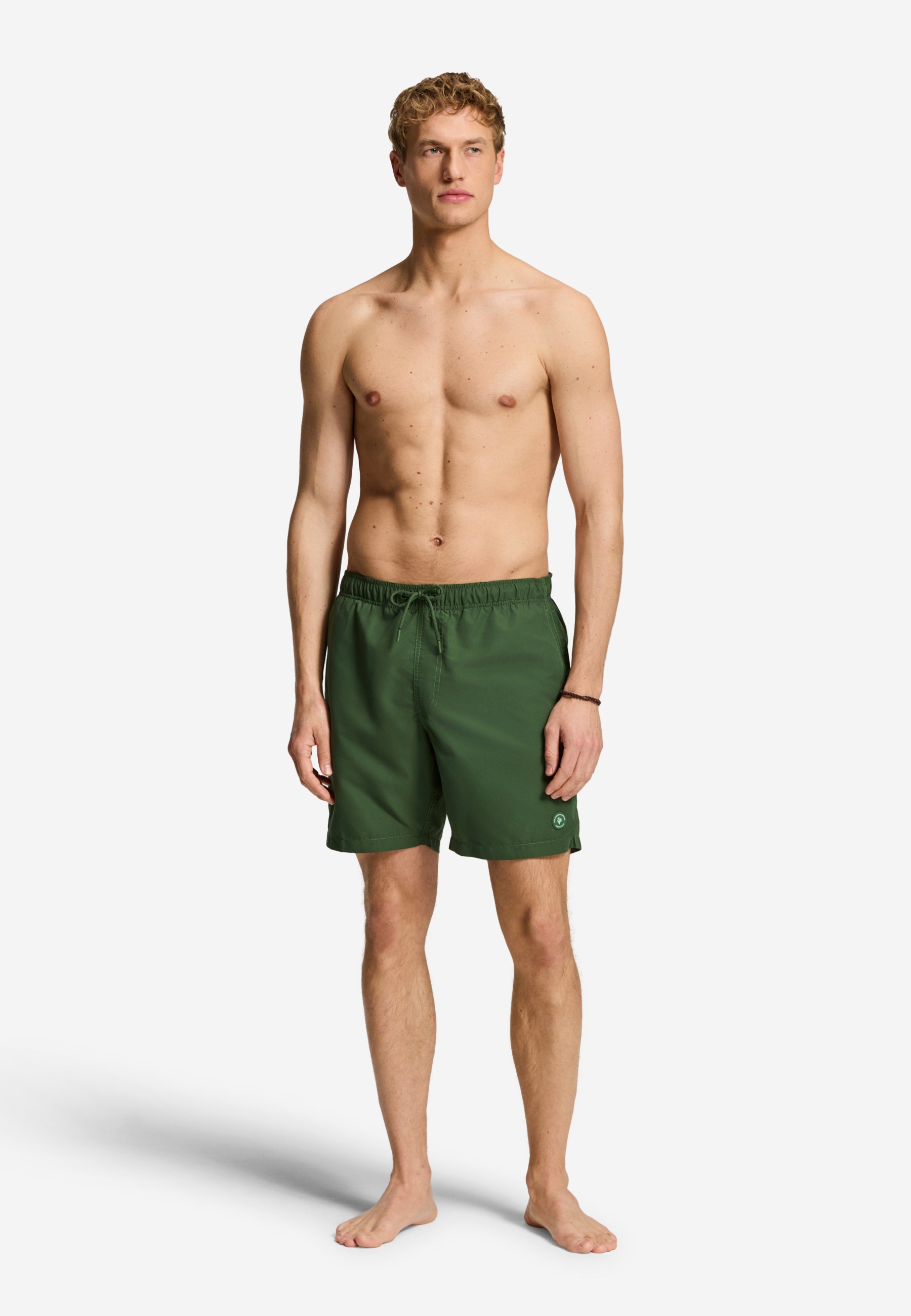 MIKE swim shorts solid | dark jungle green