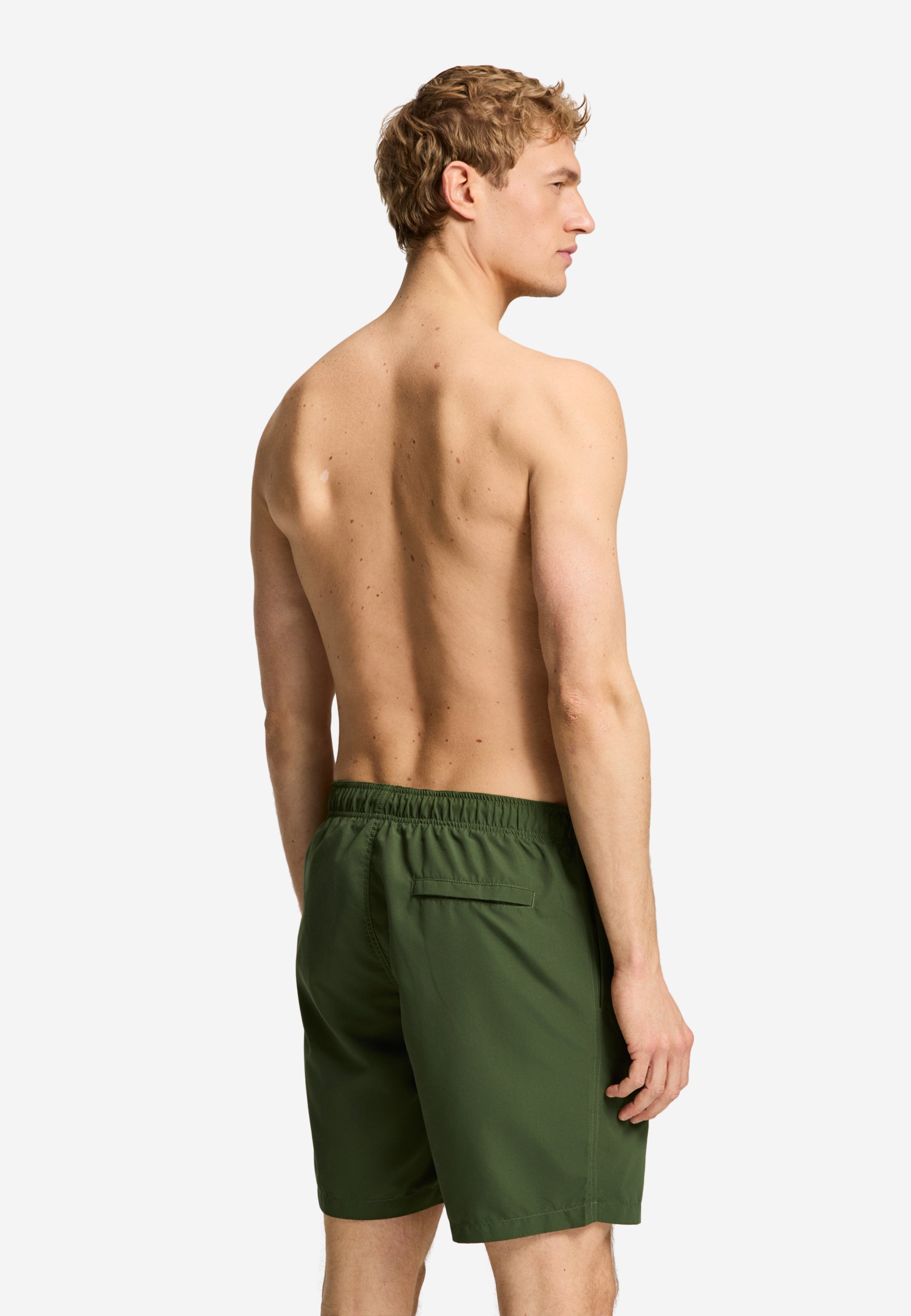 MIKE swim shorts solid | dark jungle green