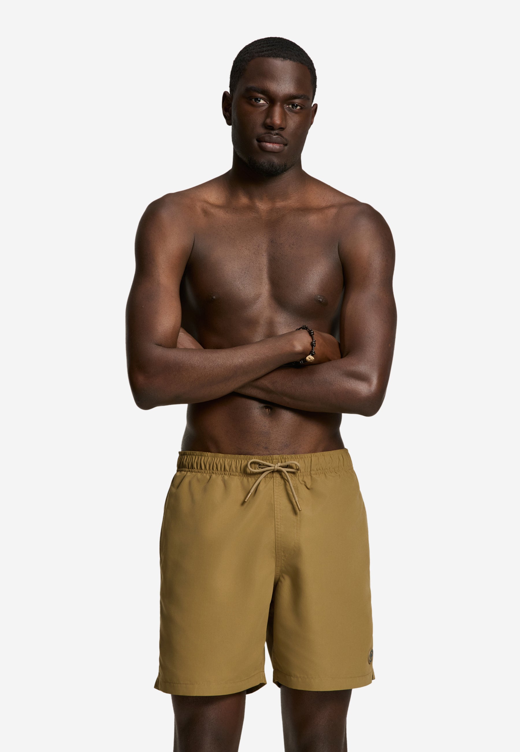MIKE swim shorts solid | brown hazelnut