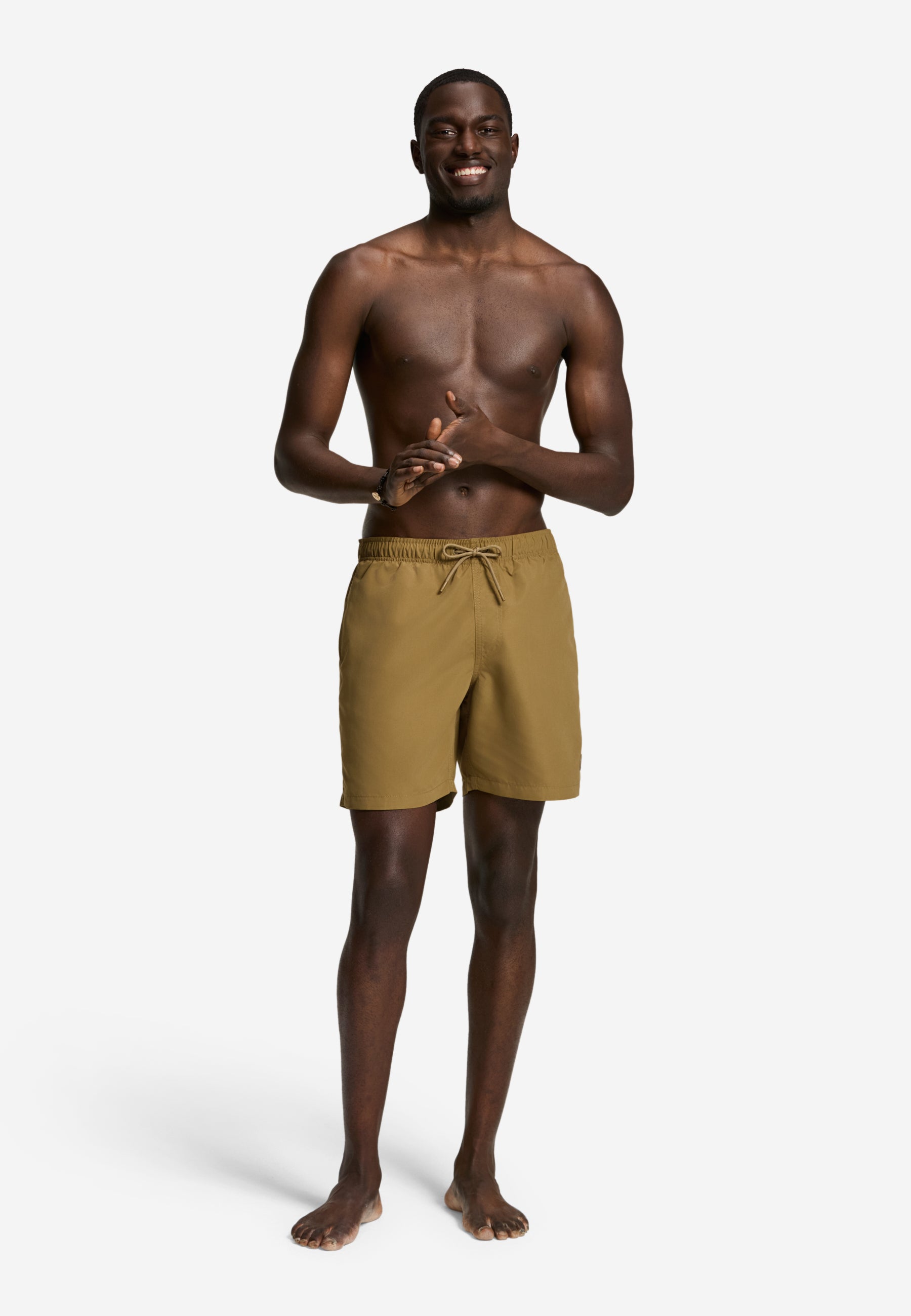 MIKE swim shorts solid | brown hazelnut