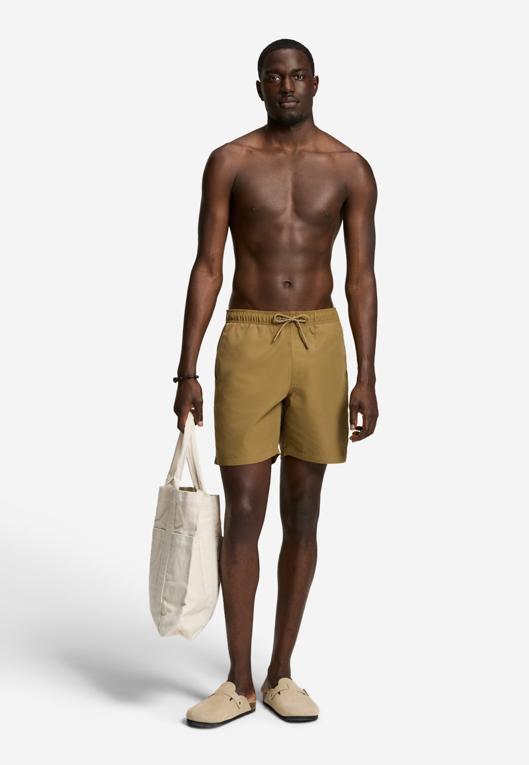 MIKE swim shorts solid | brown hazelnut