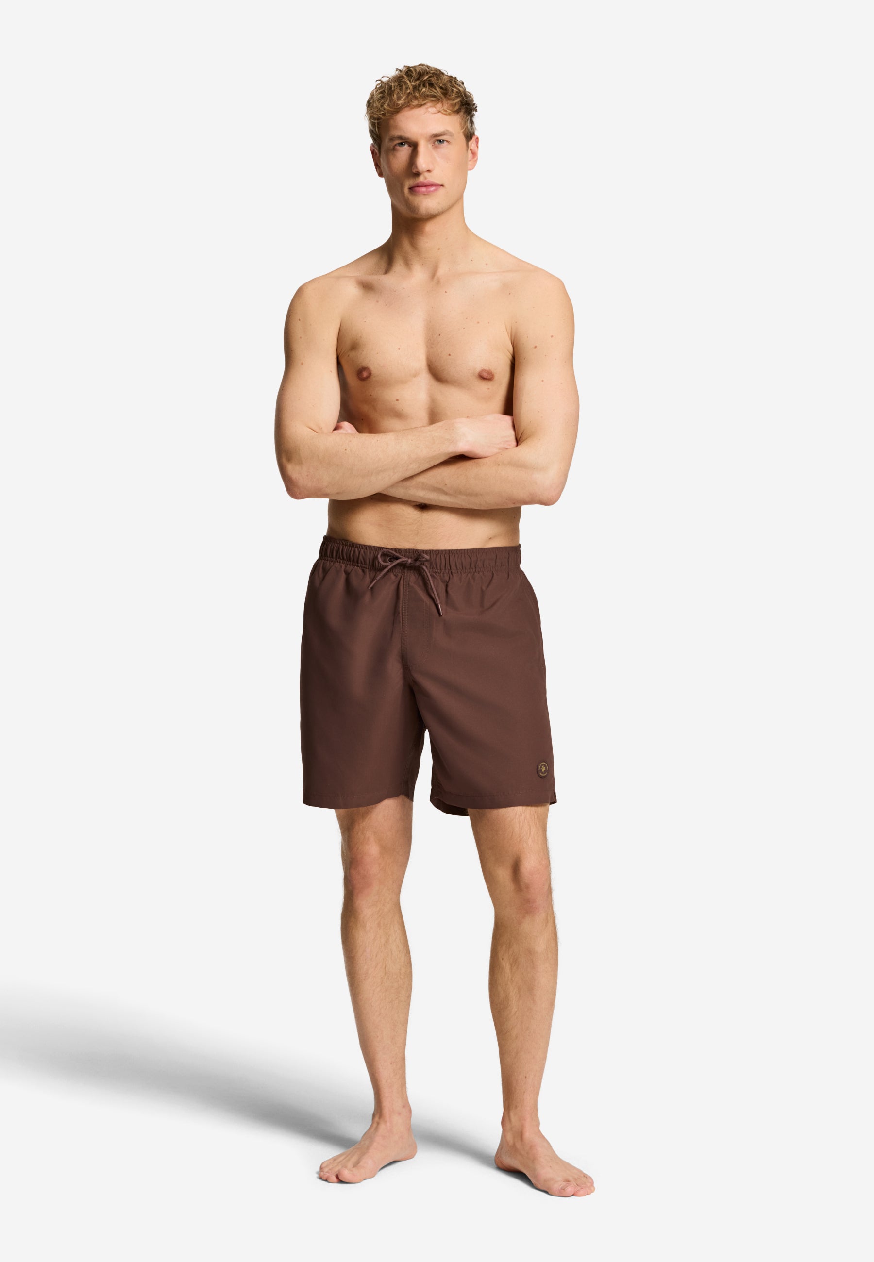 MIKE swim shorts solid | brown wood