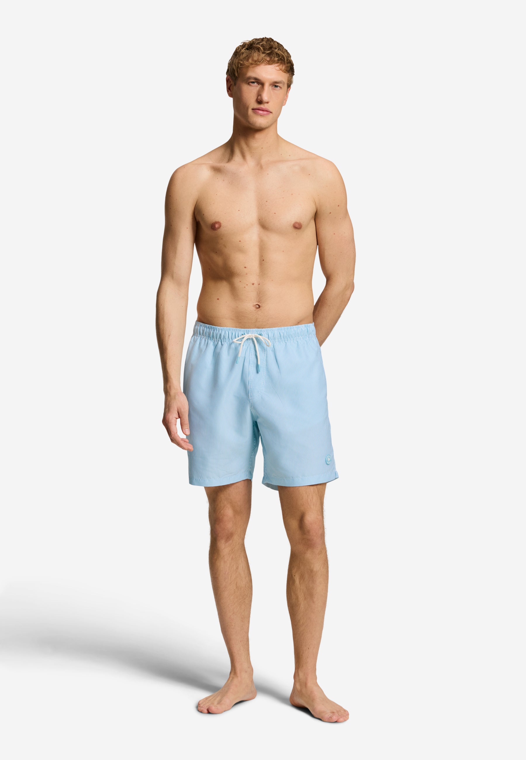 MIKE zwembroek fine stripe | blue sky