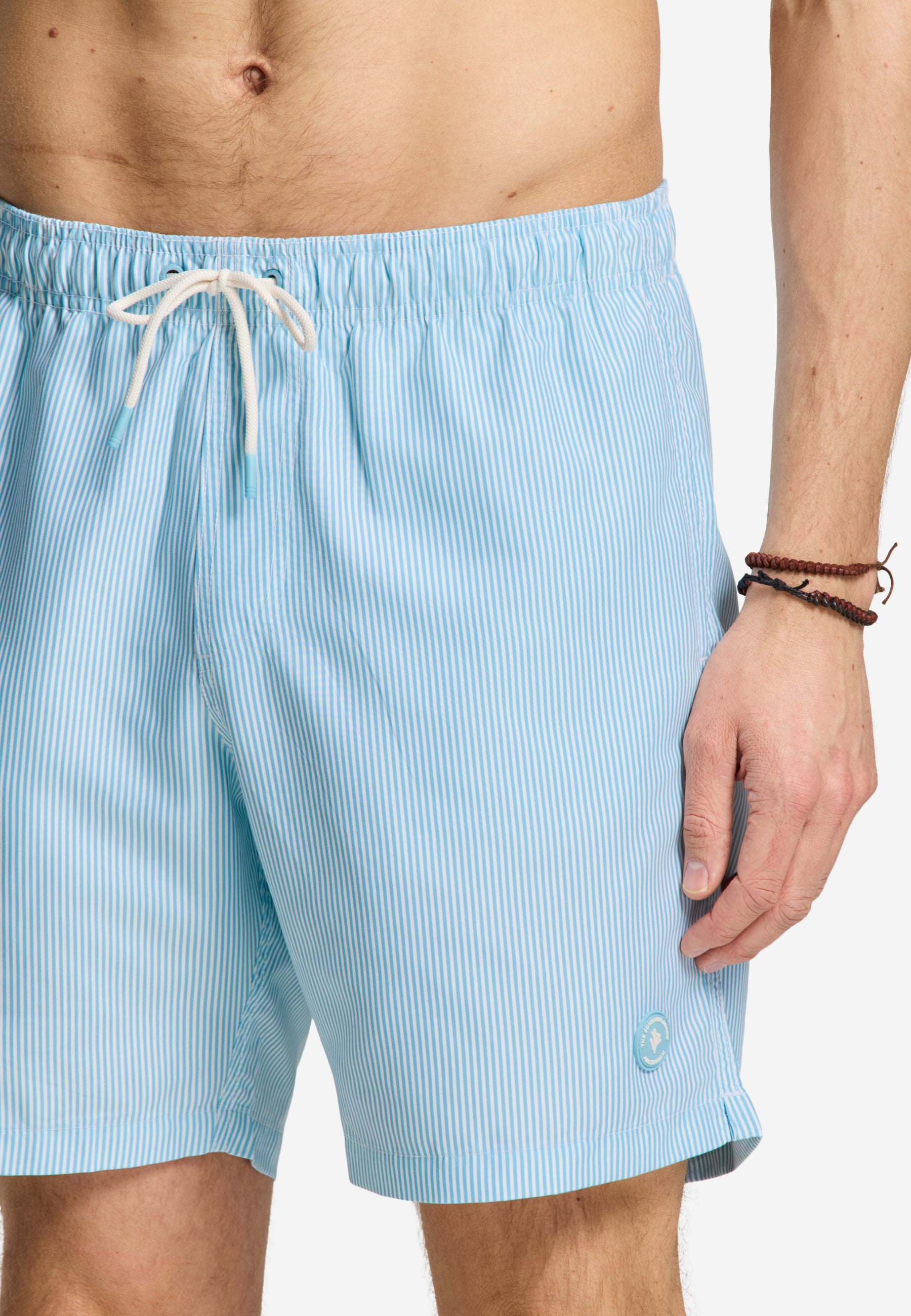 MIKE swim shorts fine stripe | blue sky
