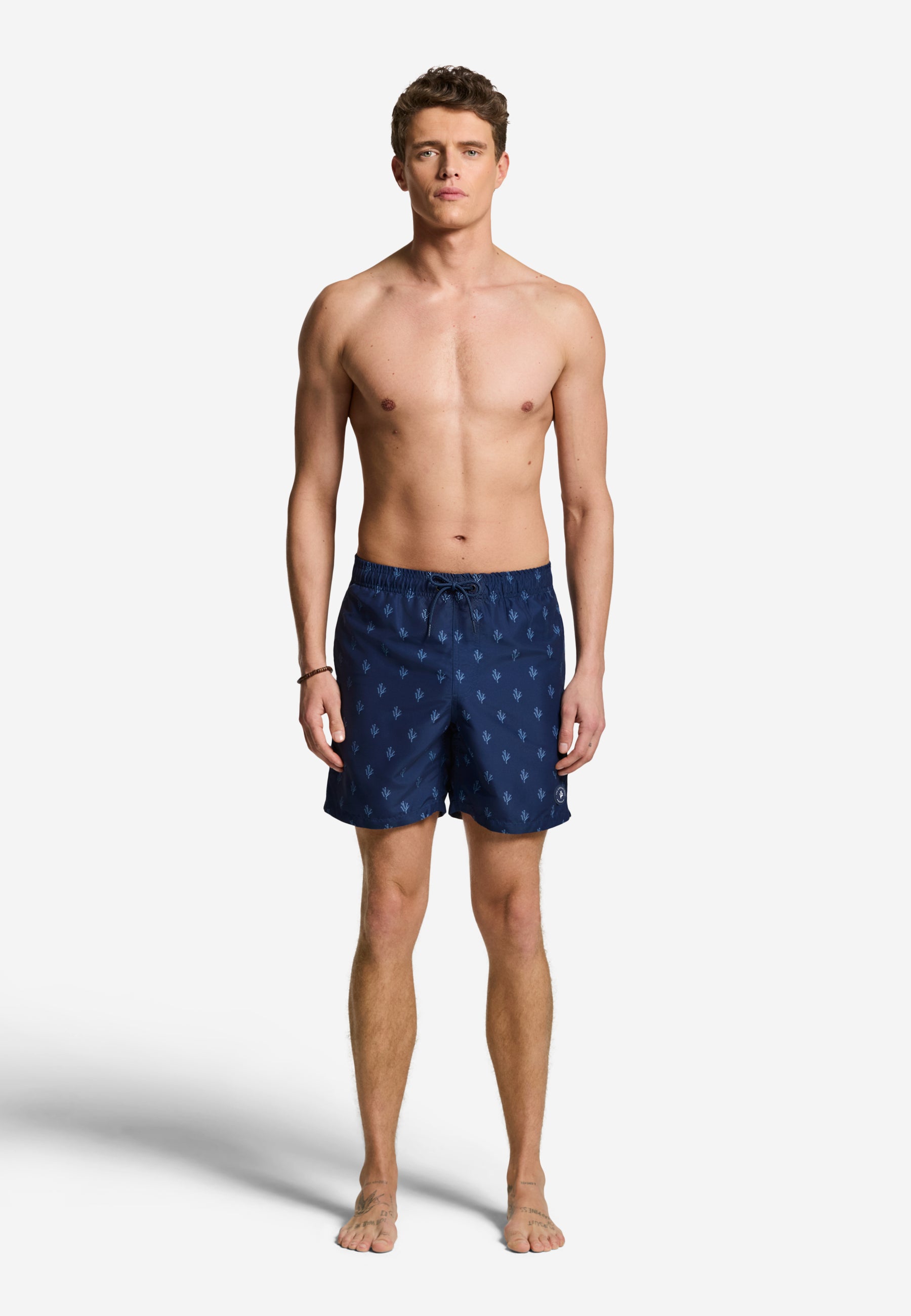 MIKE zwembroek sketched coral | blue navy