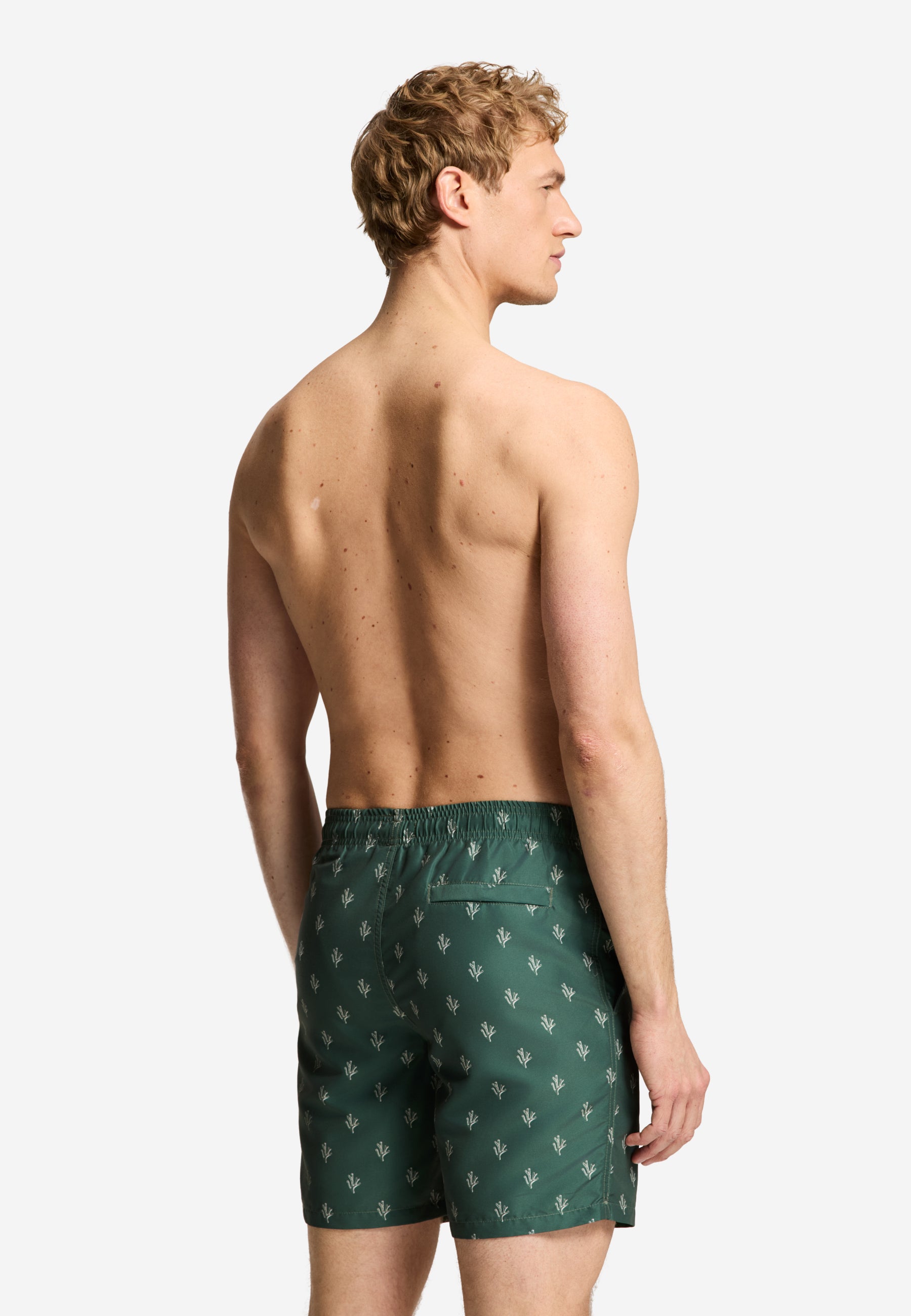 MIKE swim shorts sketched coral | green leaf - Shiwi