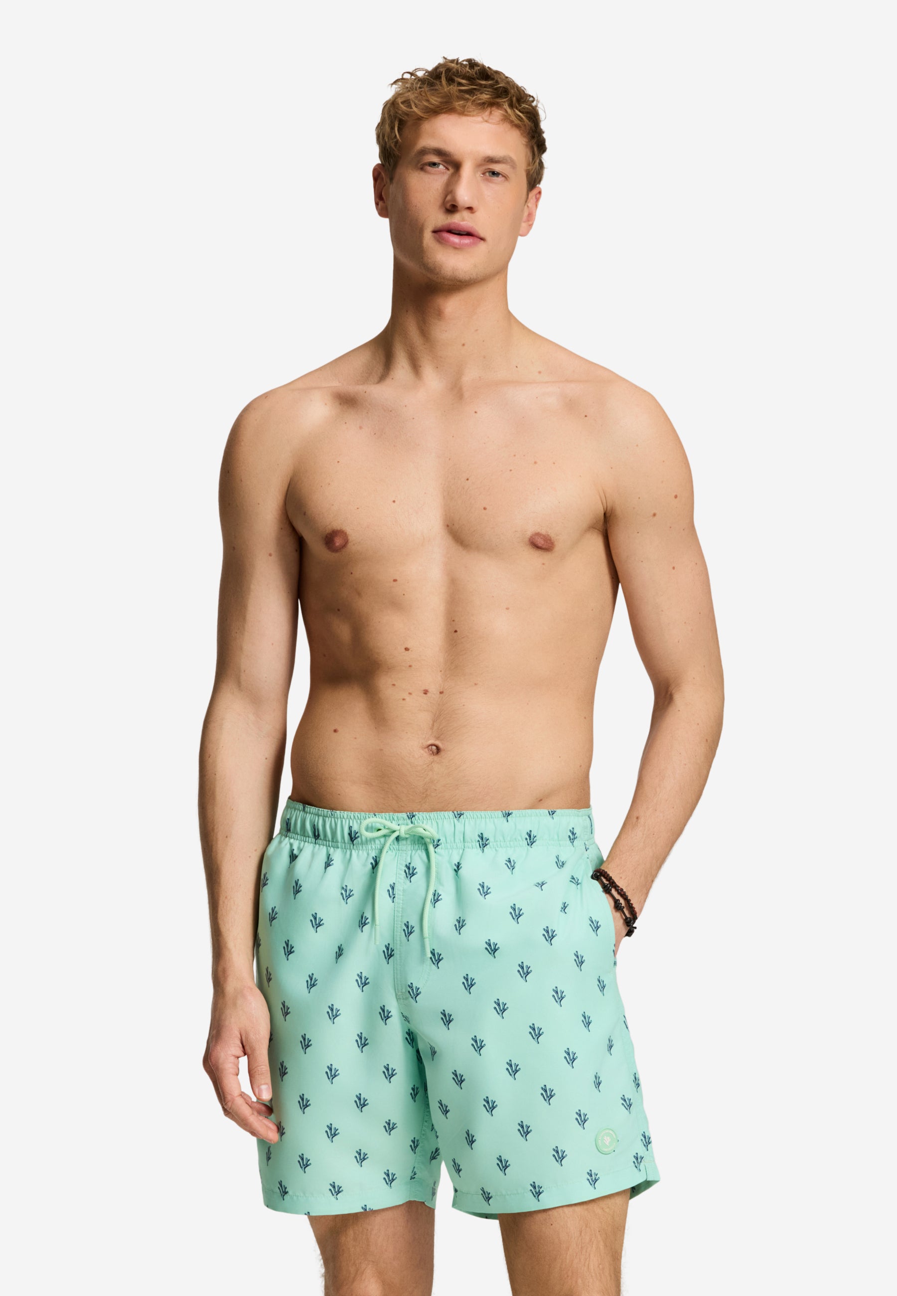 MIKE swim shorts sketched coral | green jade