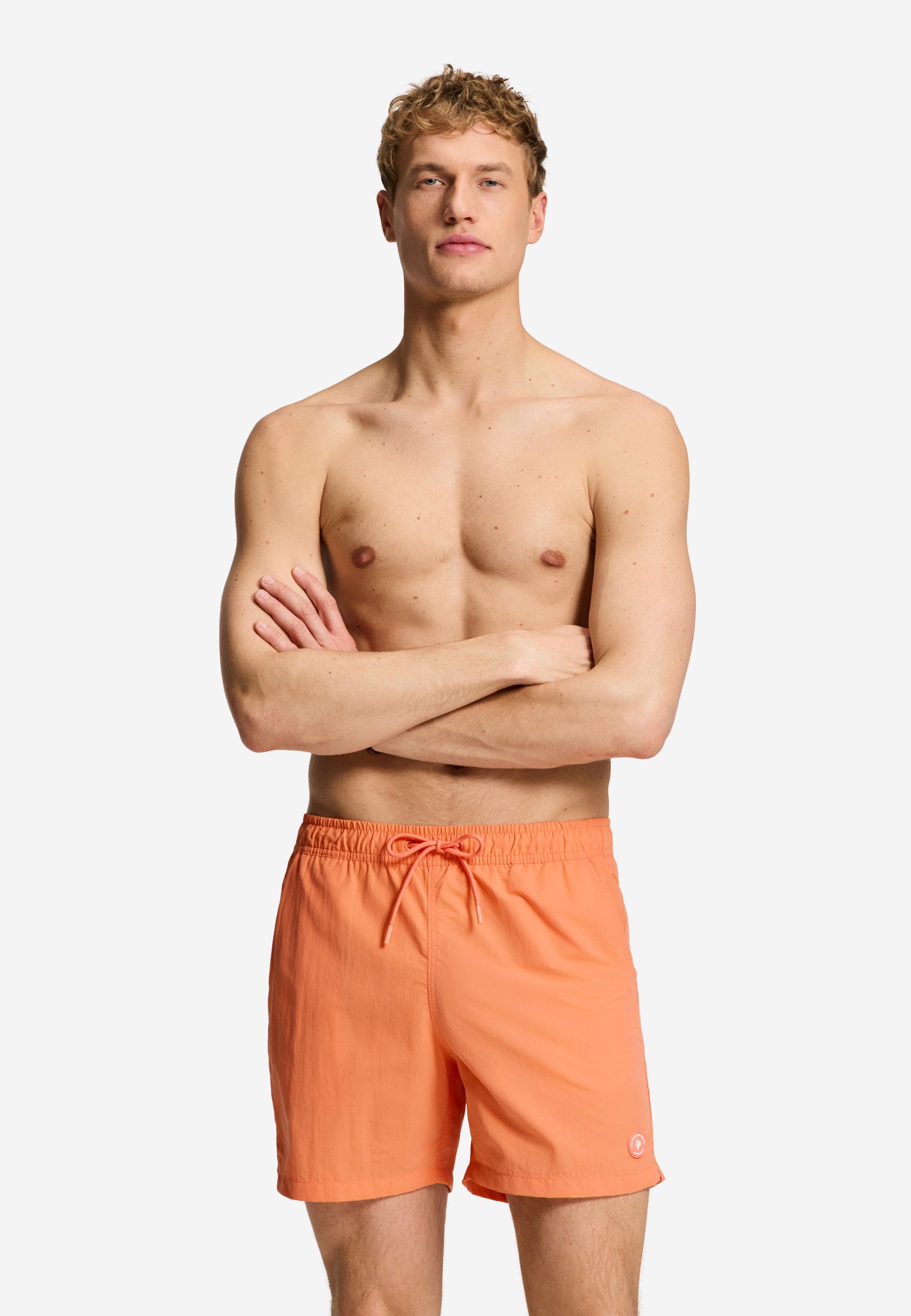 NATE QUICK DRY swim shorts solid | orange coral