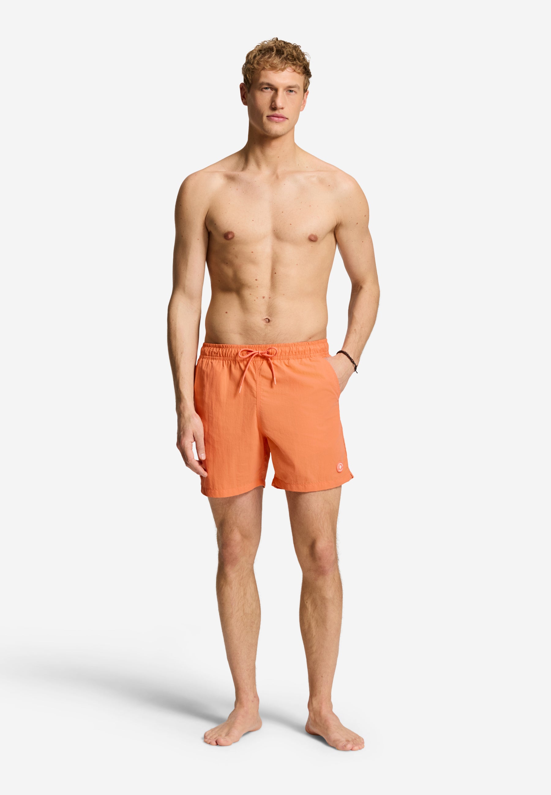 NATE QUICK DRY swim shorts solid | orange coral