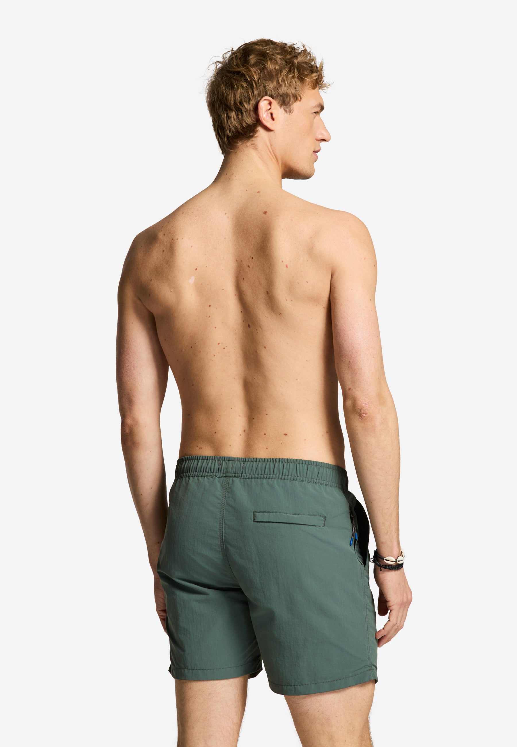 NATE QUICK DRY swim shorts solid | green smokey