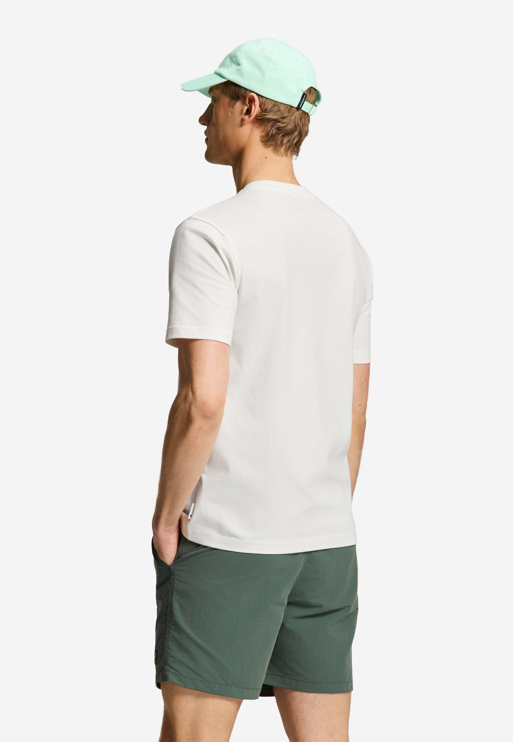 LIAM regular fit painted coral t-shirt | white