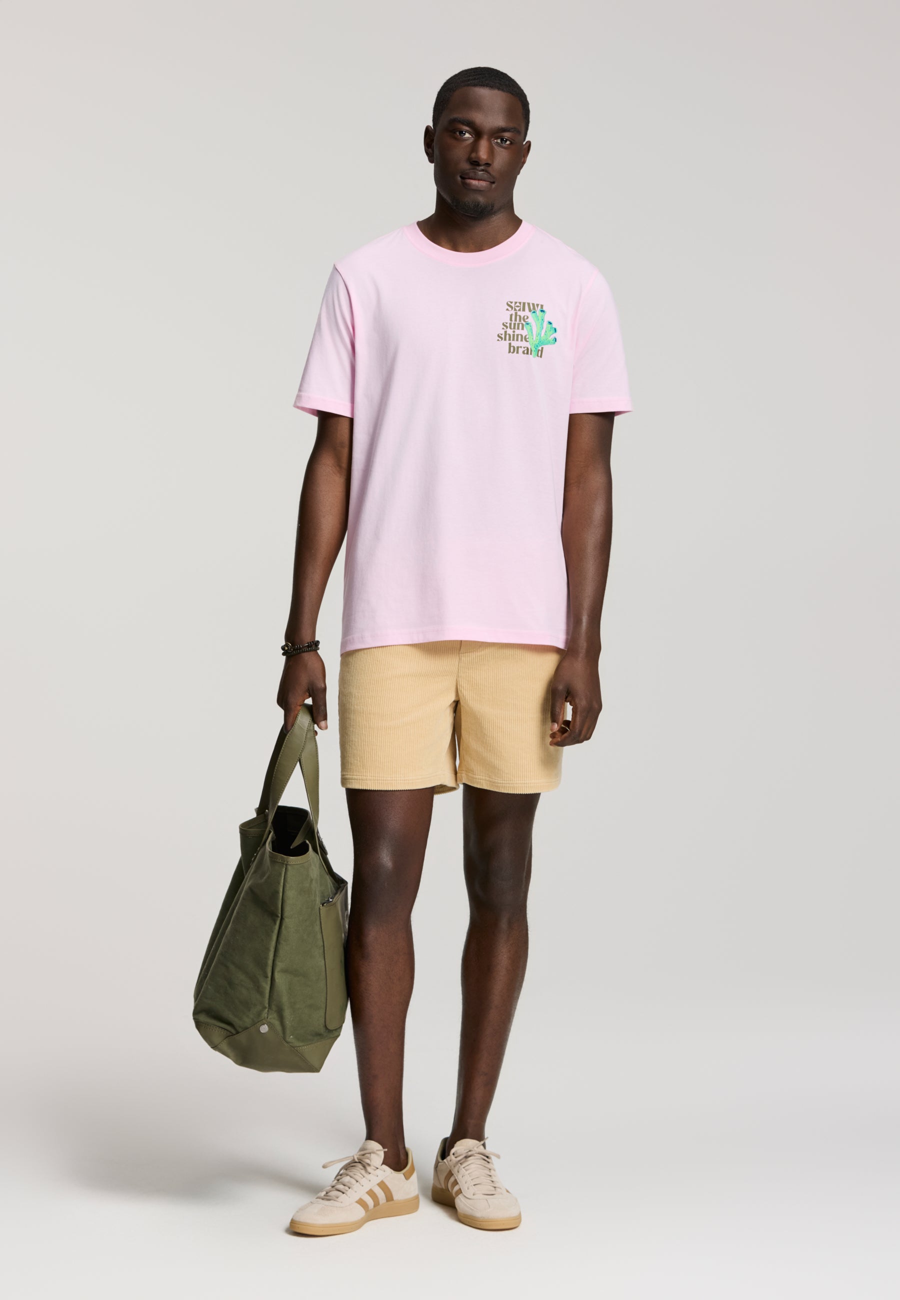 LIAM regular fit painted coral t-shirt | pink smoke