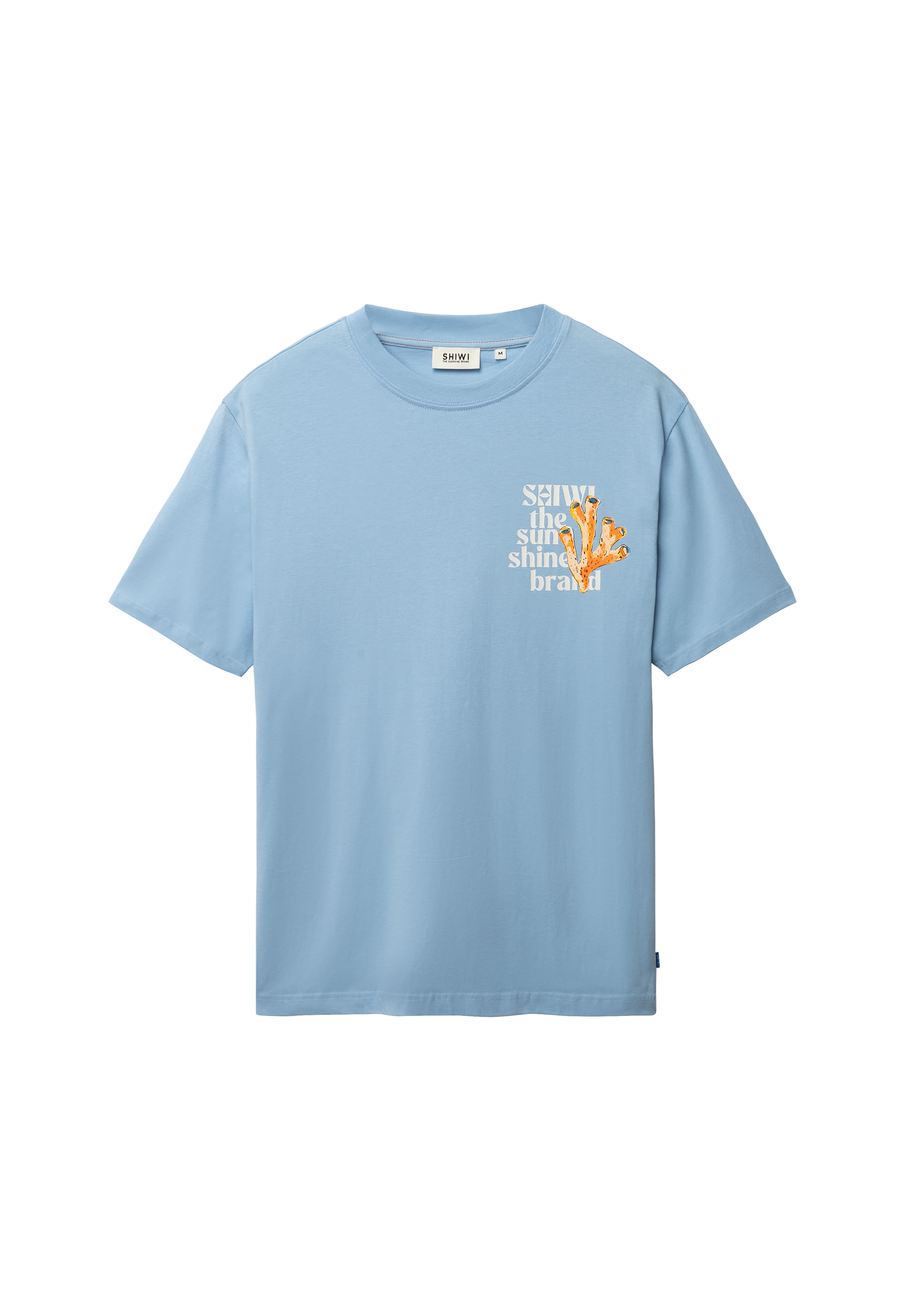LIAM regular fit painted coral t-shirt | blue harbor