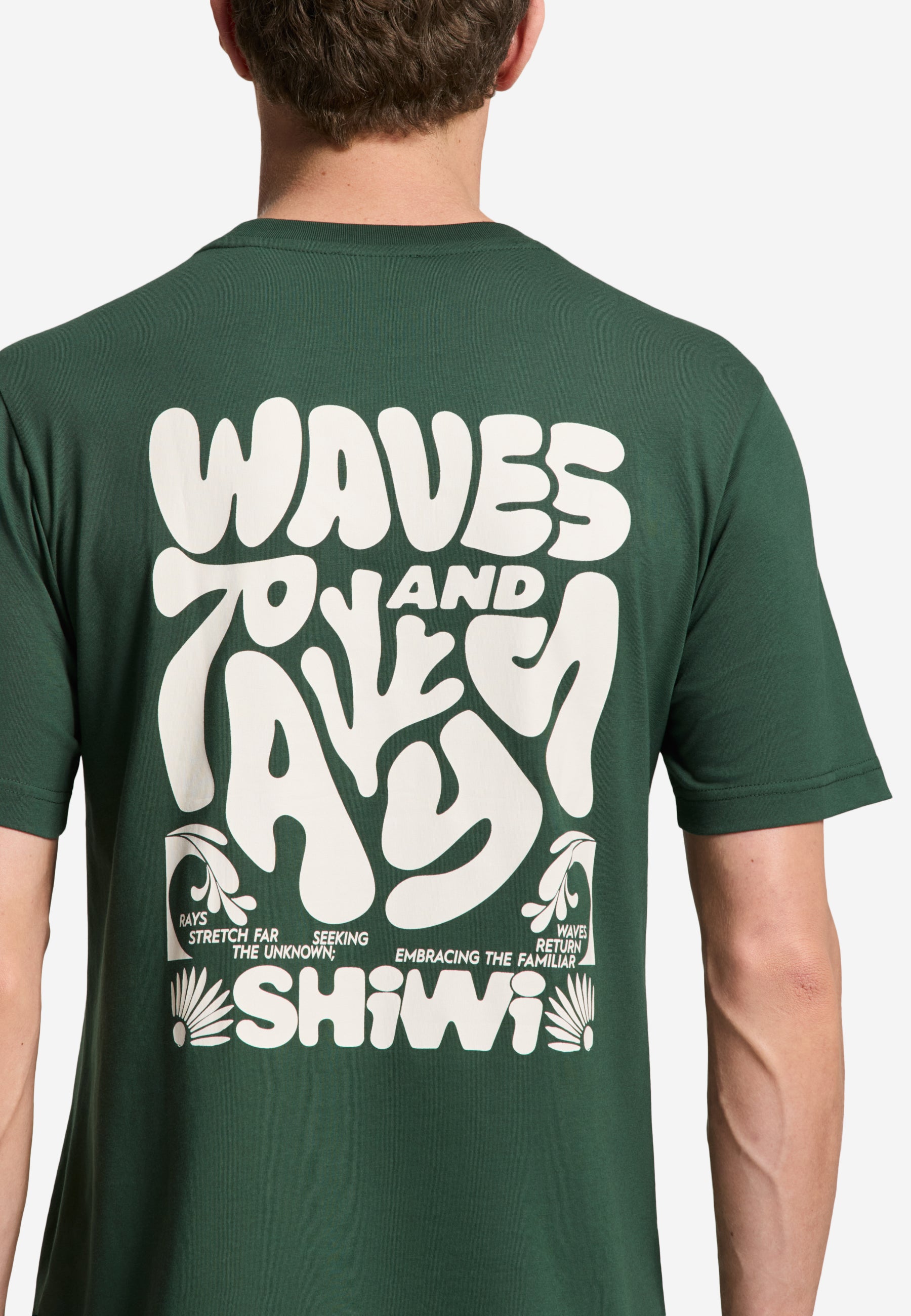 LIAM regular fit waves and rays t-shirt | green leaf