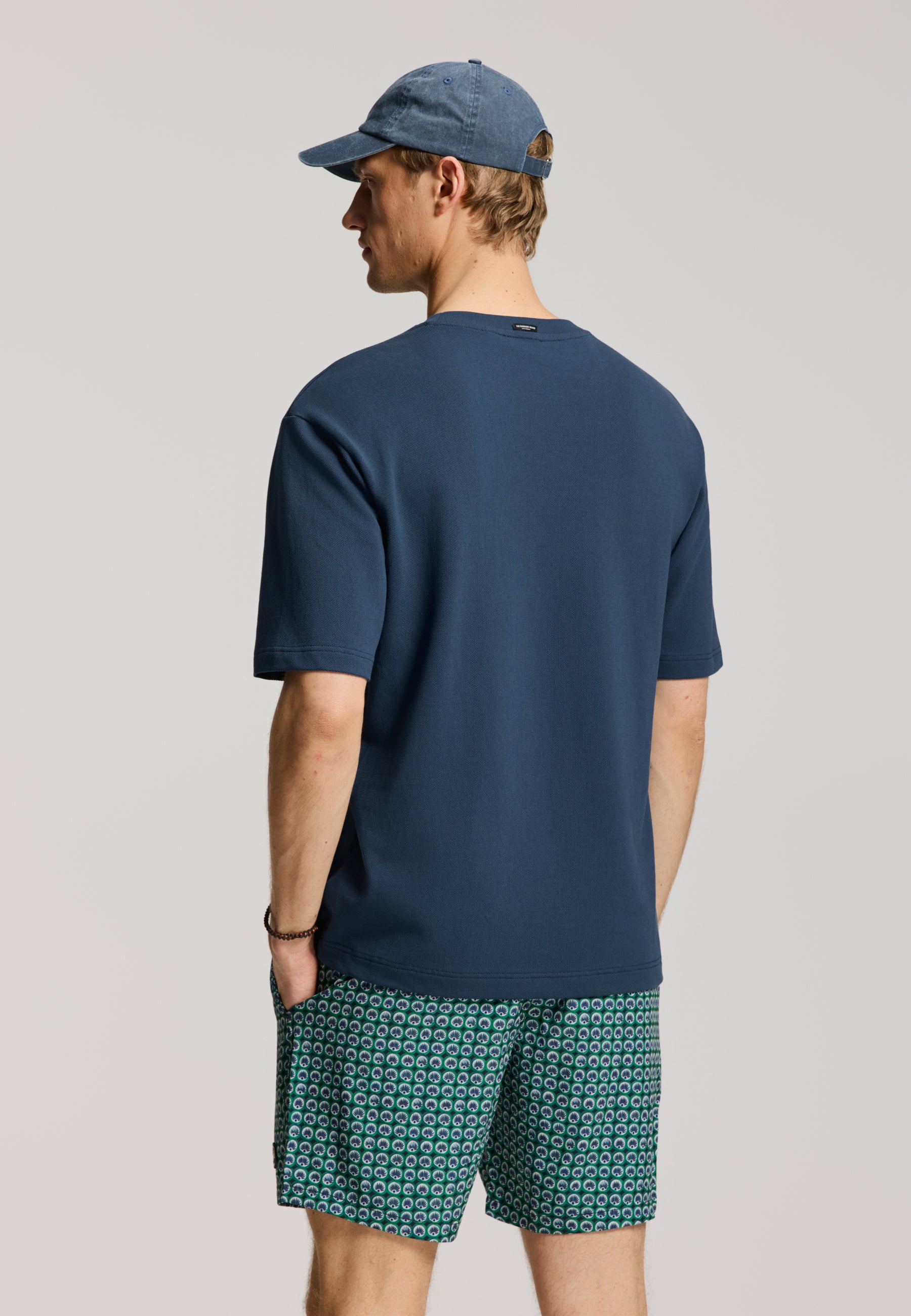 FINN relaxed fit pique t-shirt | blue slate - Shiwi