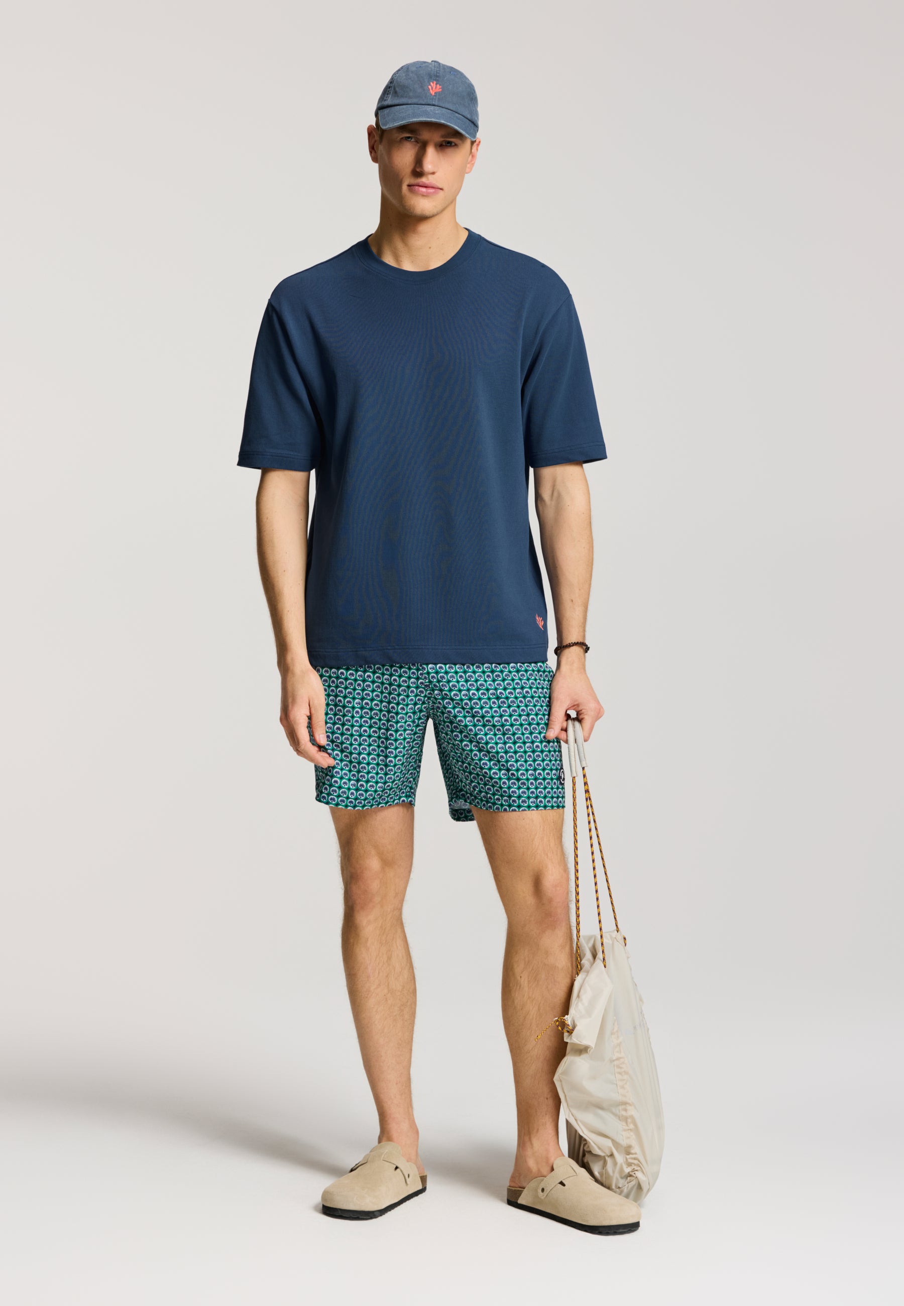 FINN relaxed fit pique t-shirt | blue slate - Shiwi