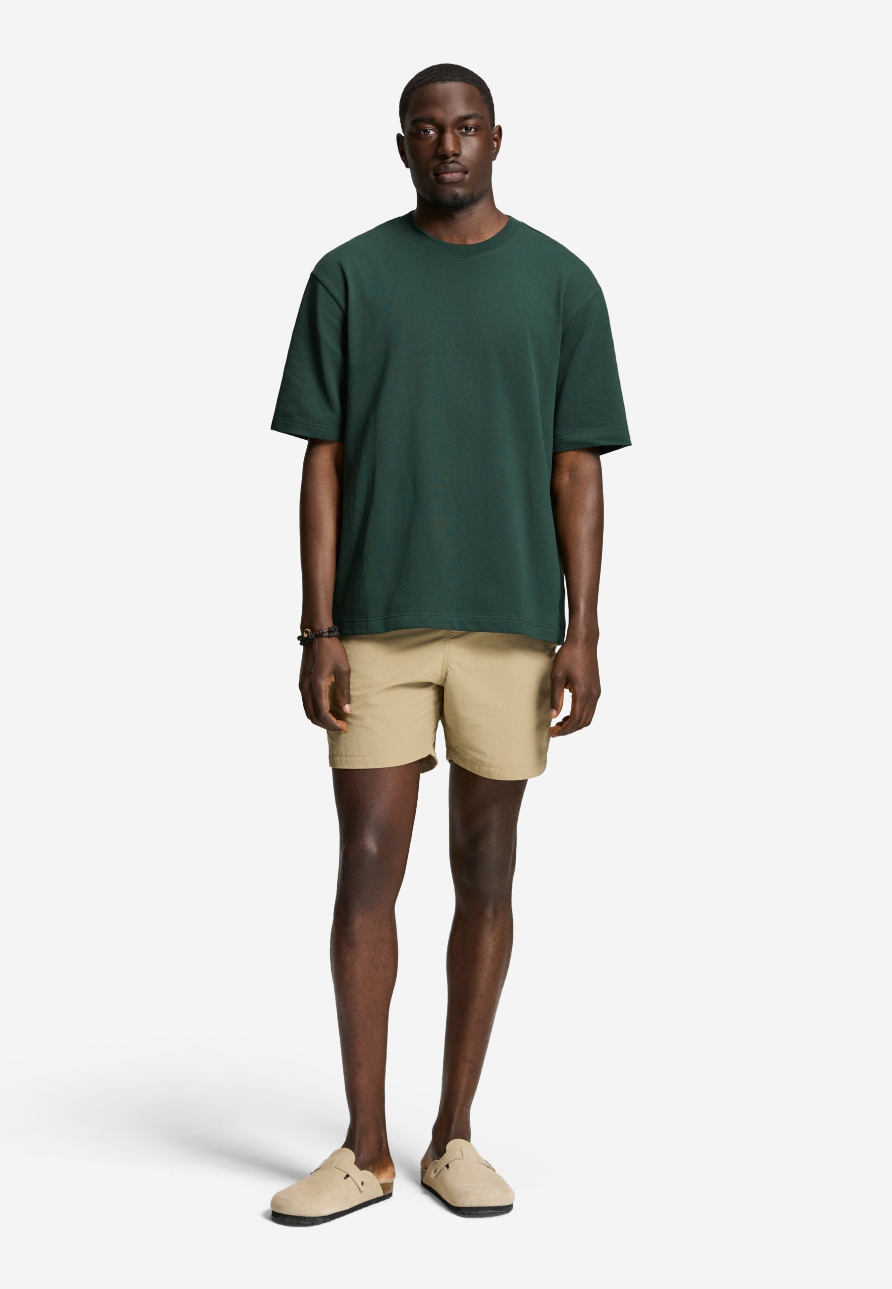 FINN relaxed fit pique t-shirt | green leaf