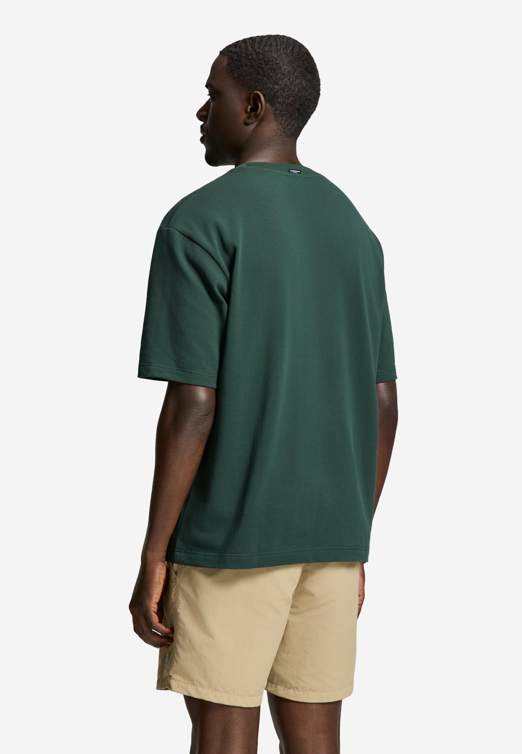 FINN relaxed fit pique t-shirt | green leaf