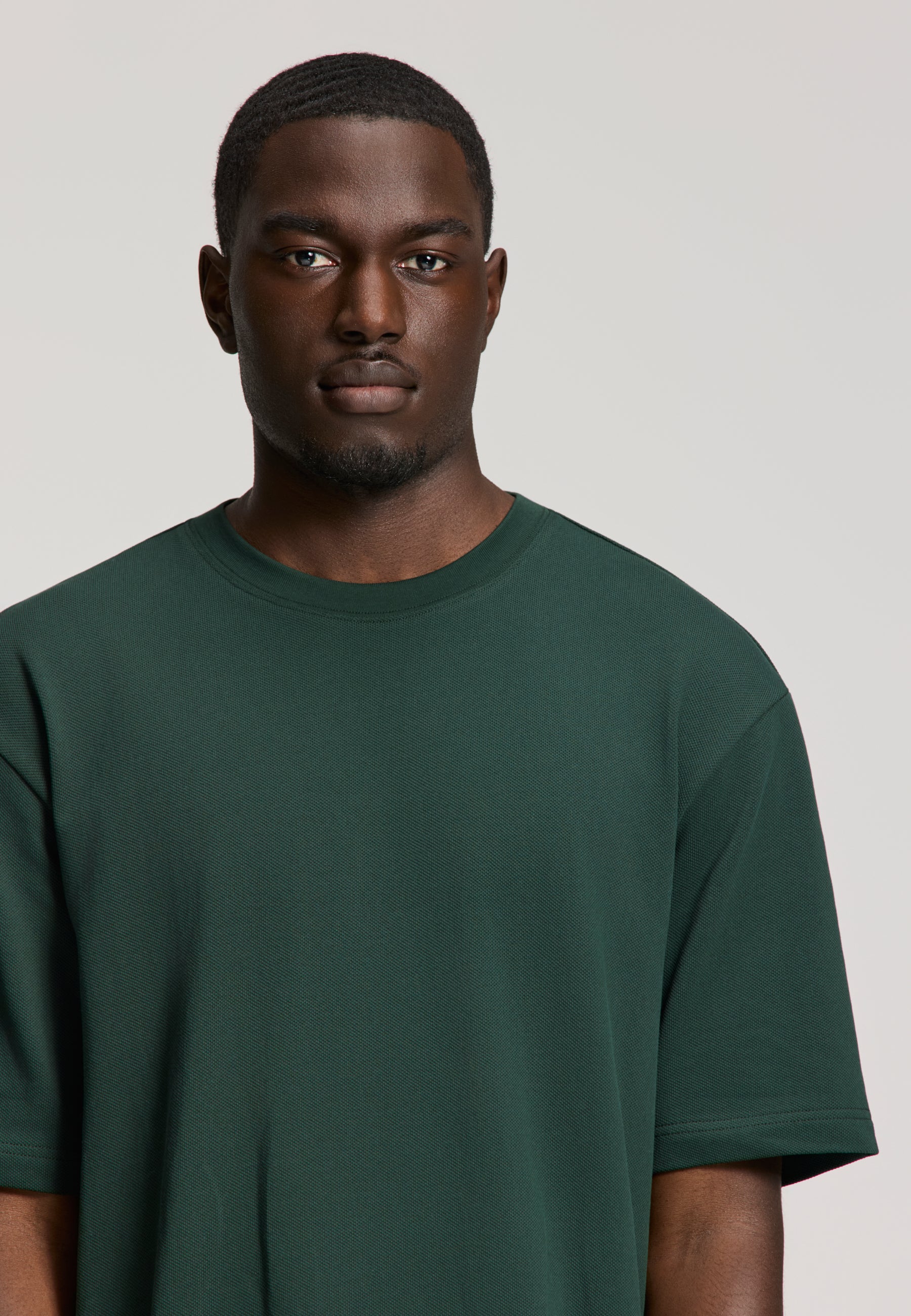 FINN relaxed fit pique t-shirt | green leaf