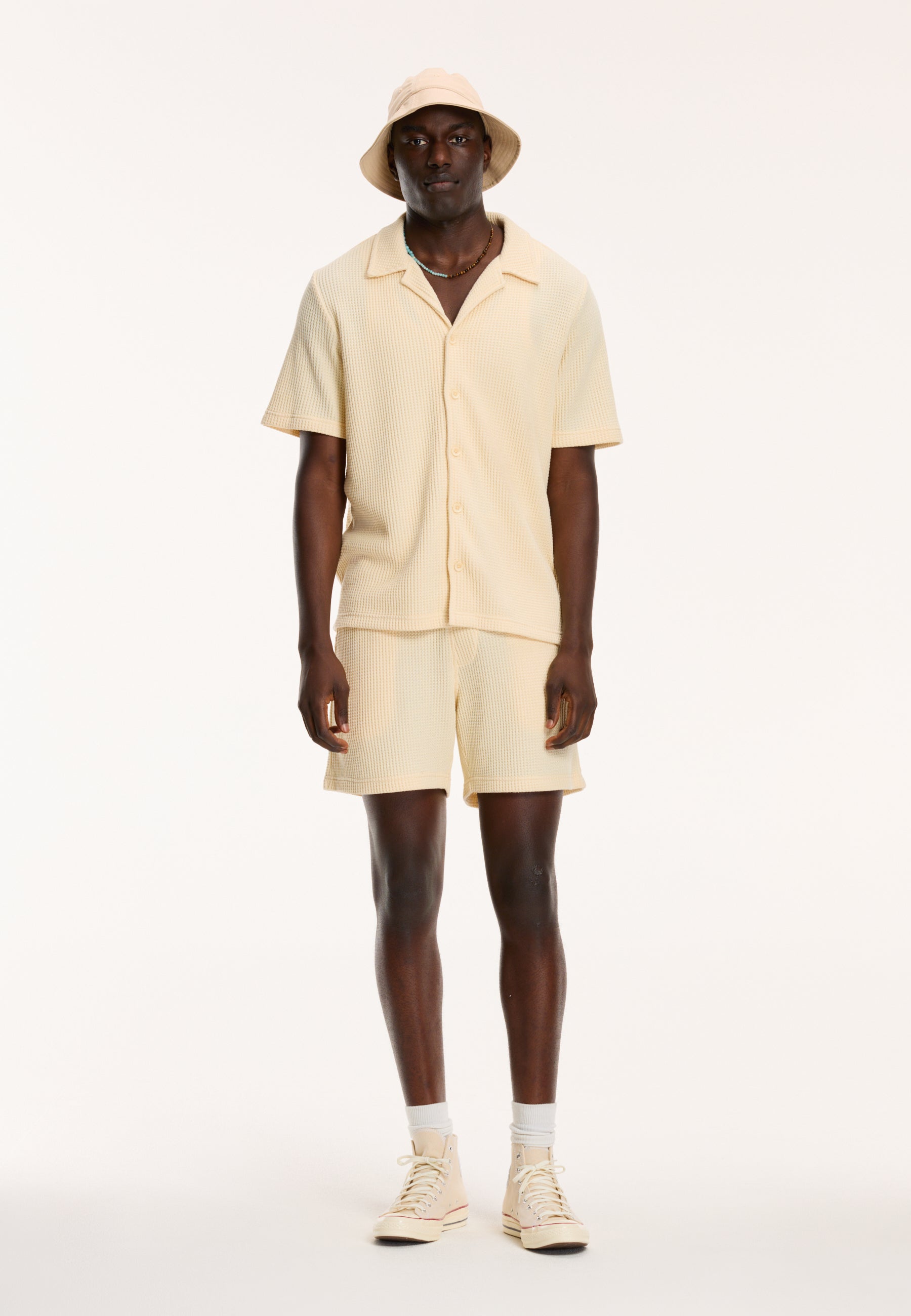 Men Oscar waffle structure shorts