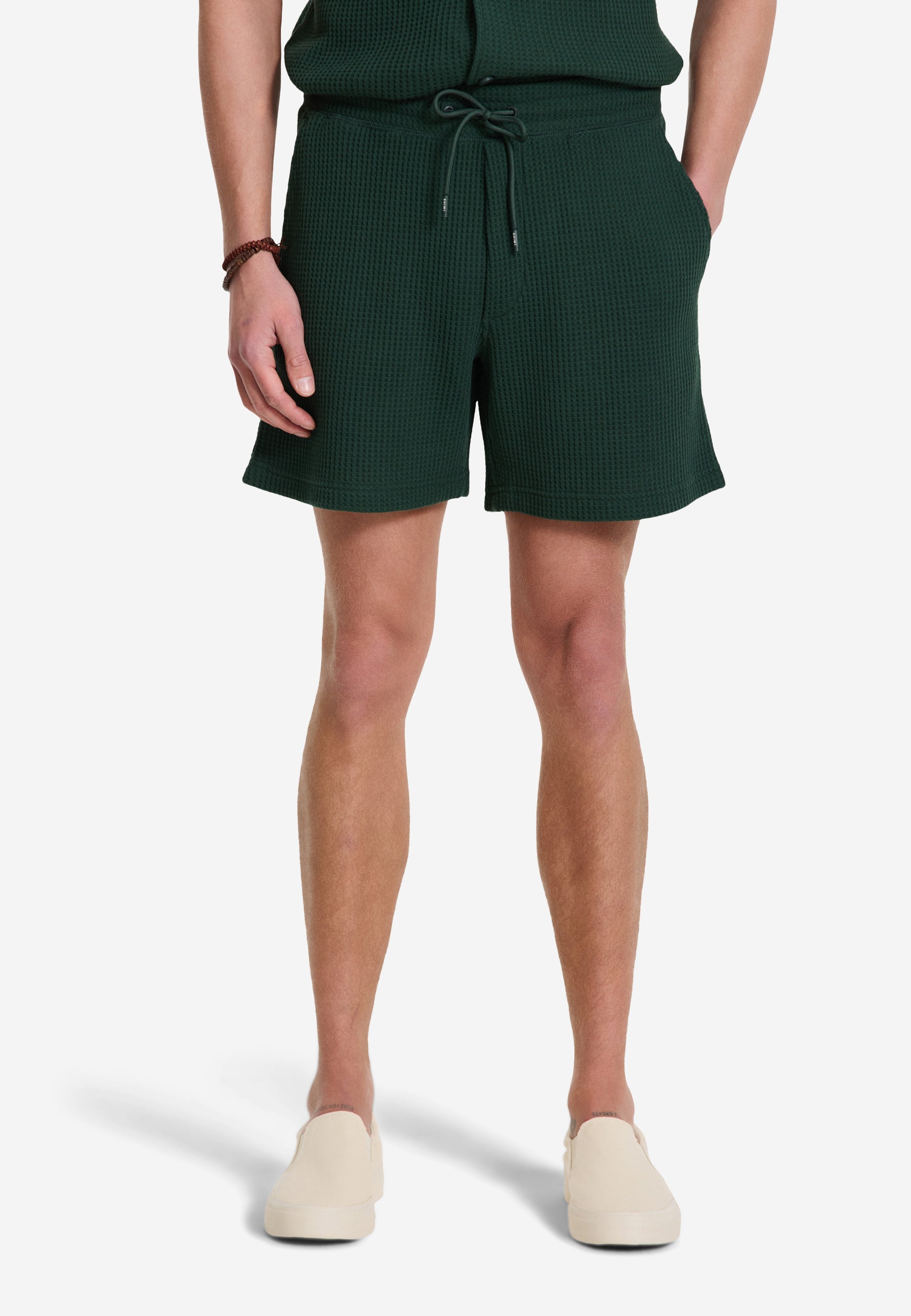 OSCAR waffle structure shorts | green leaf - Shiwi