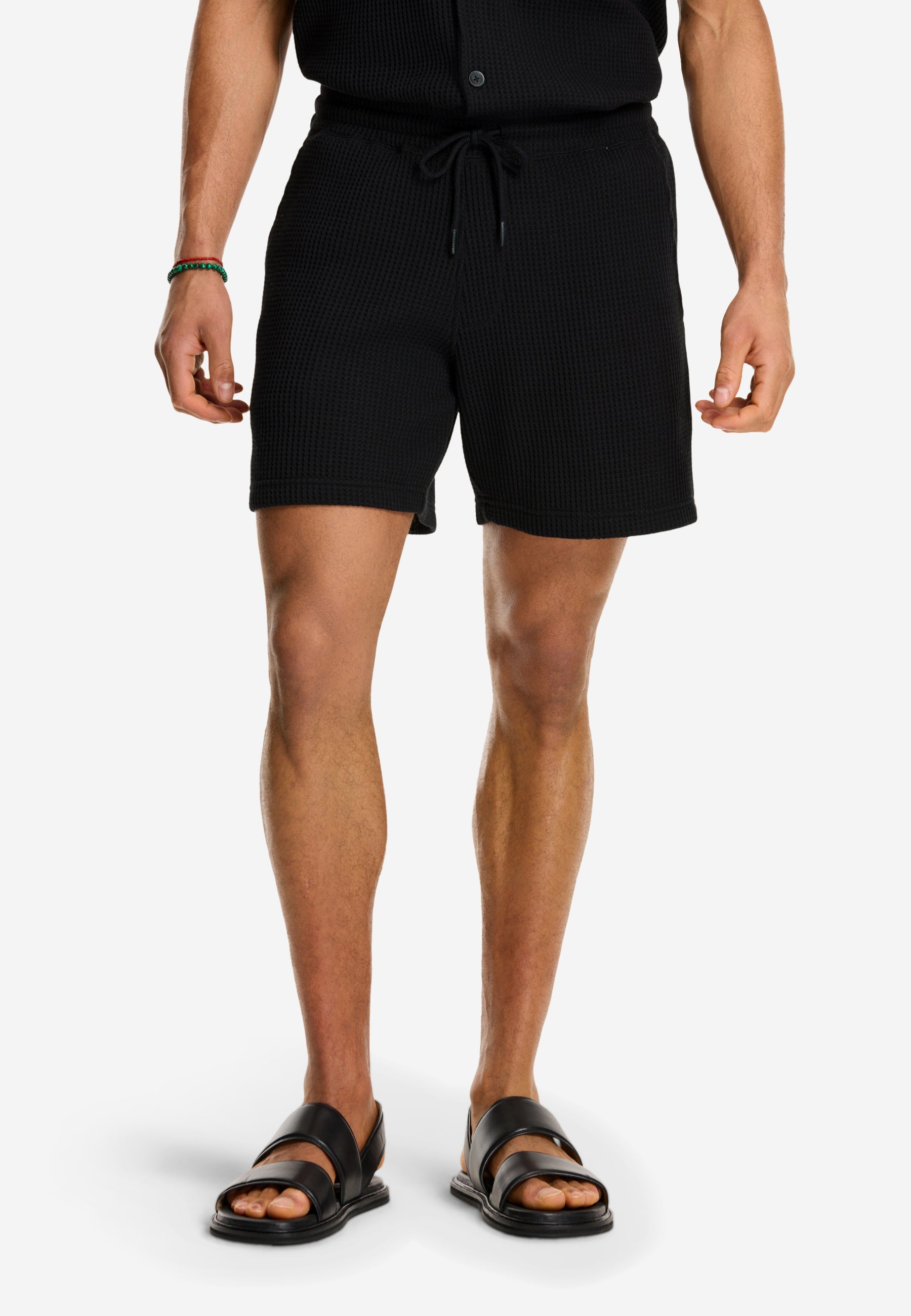 OSCAR waffle structure shorts | black