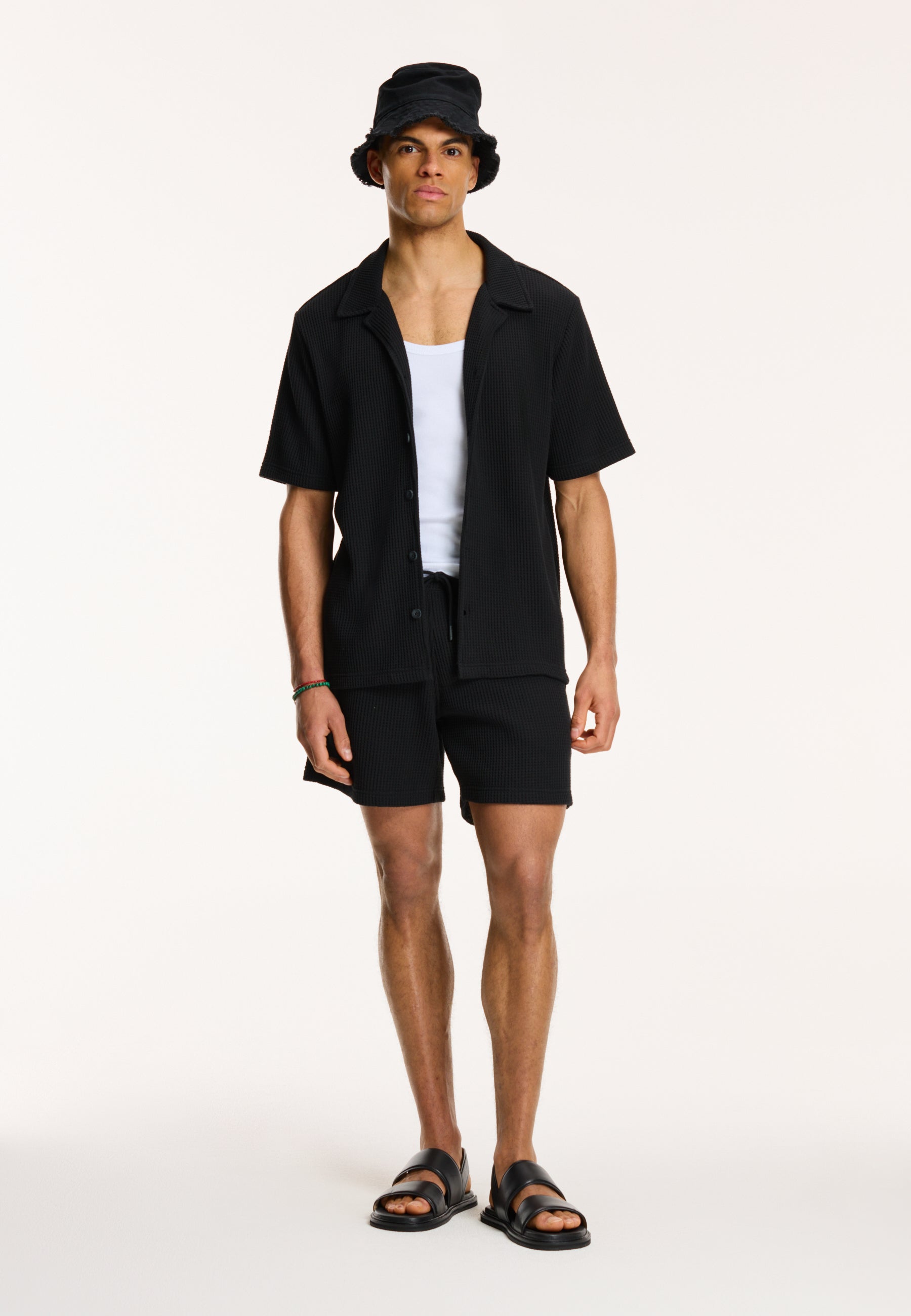 Men Oscar waffle structure shorts