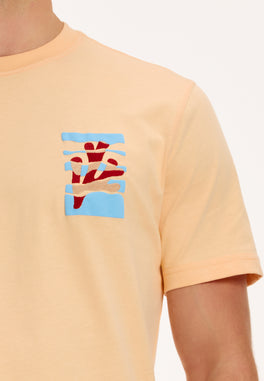 men coral chest t-shirt