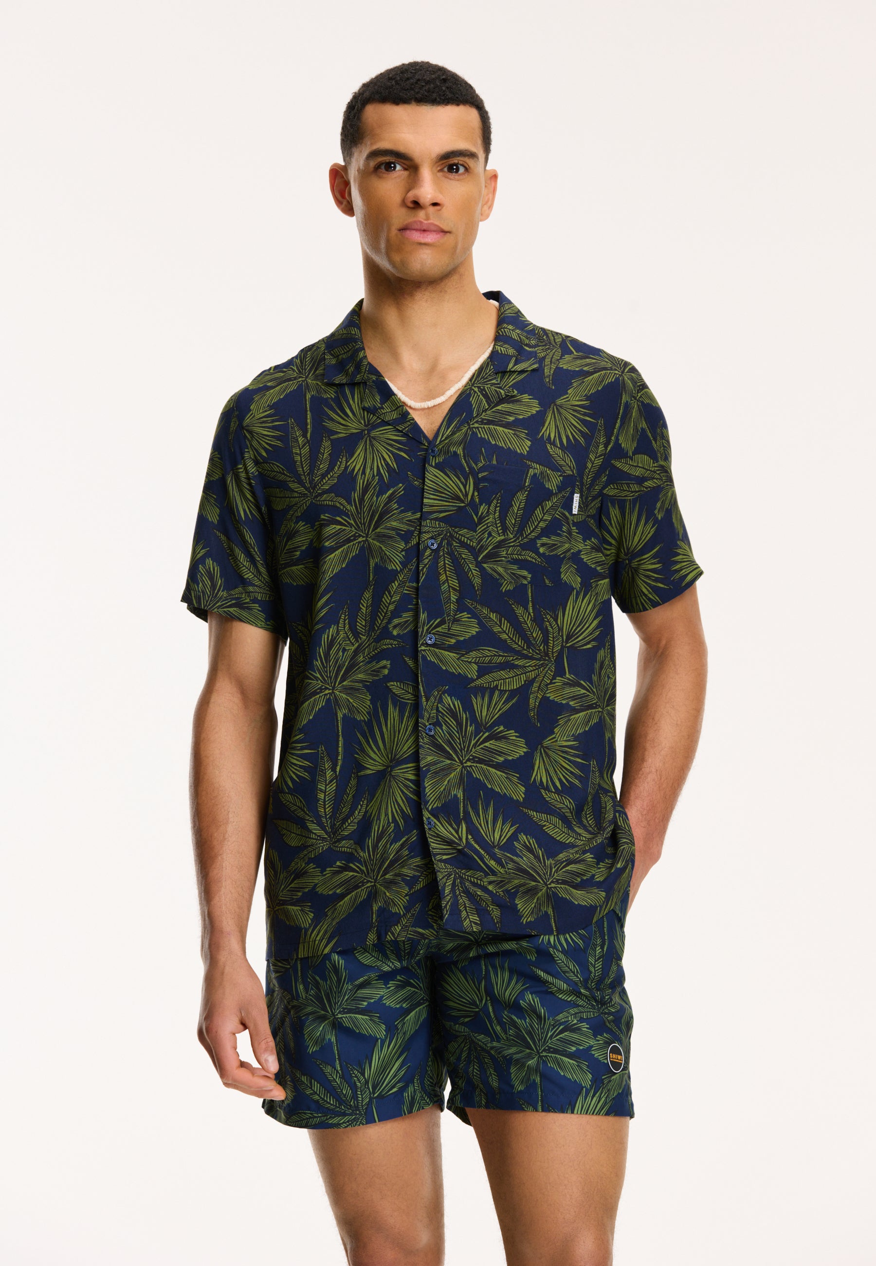 men palm leaves shirt