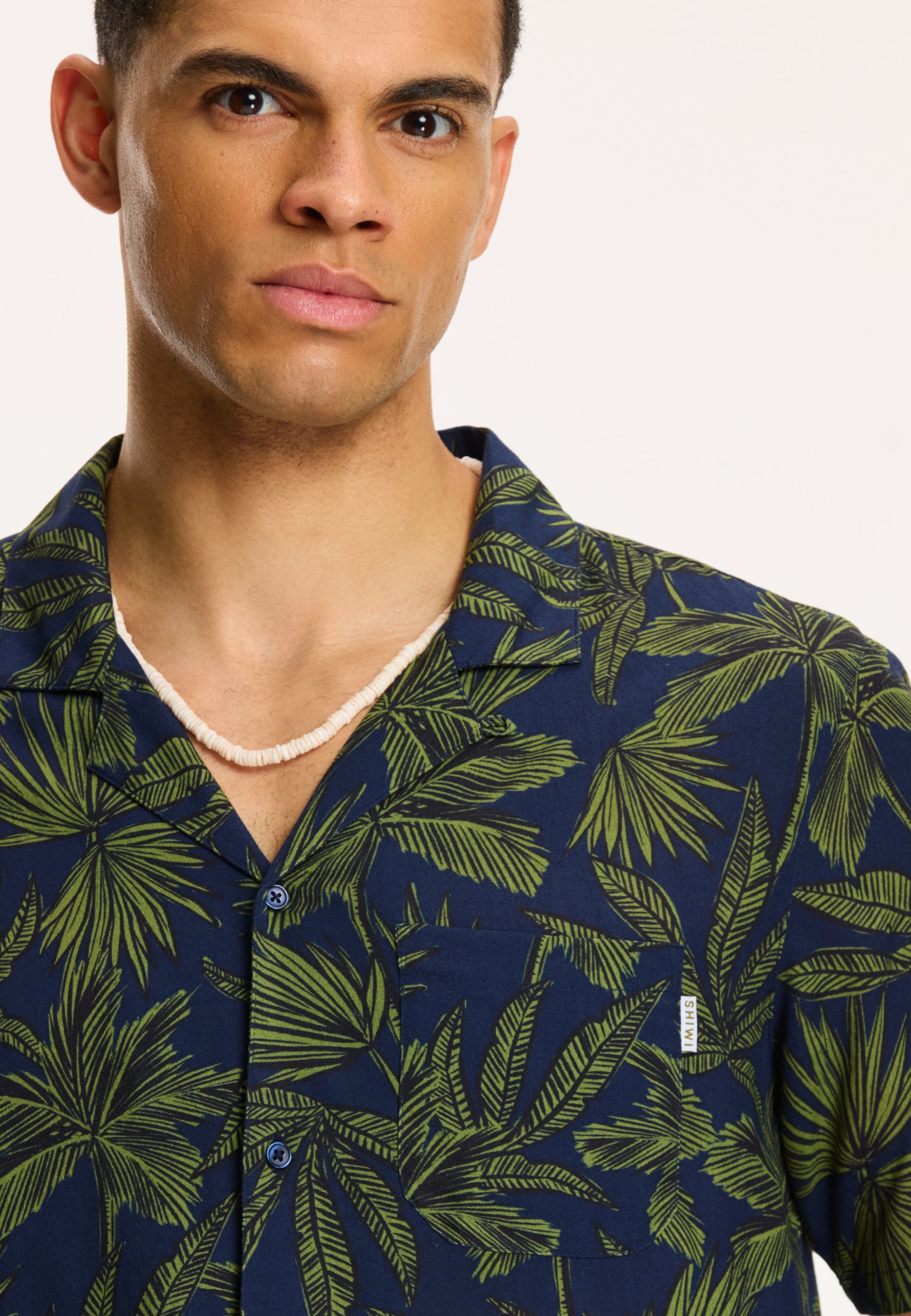 men palm leaves shirt