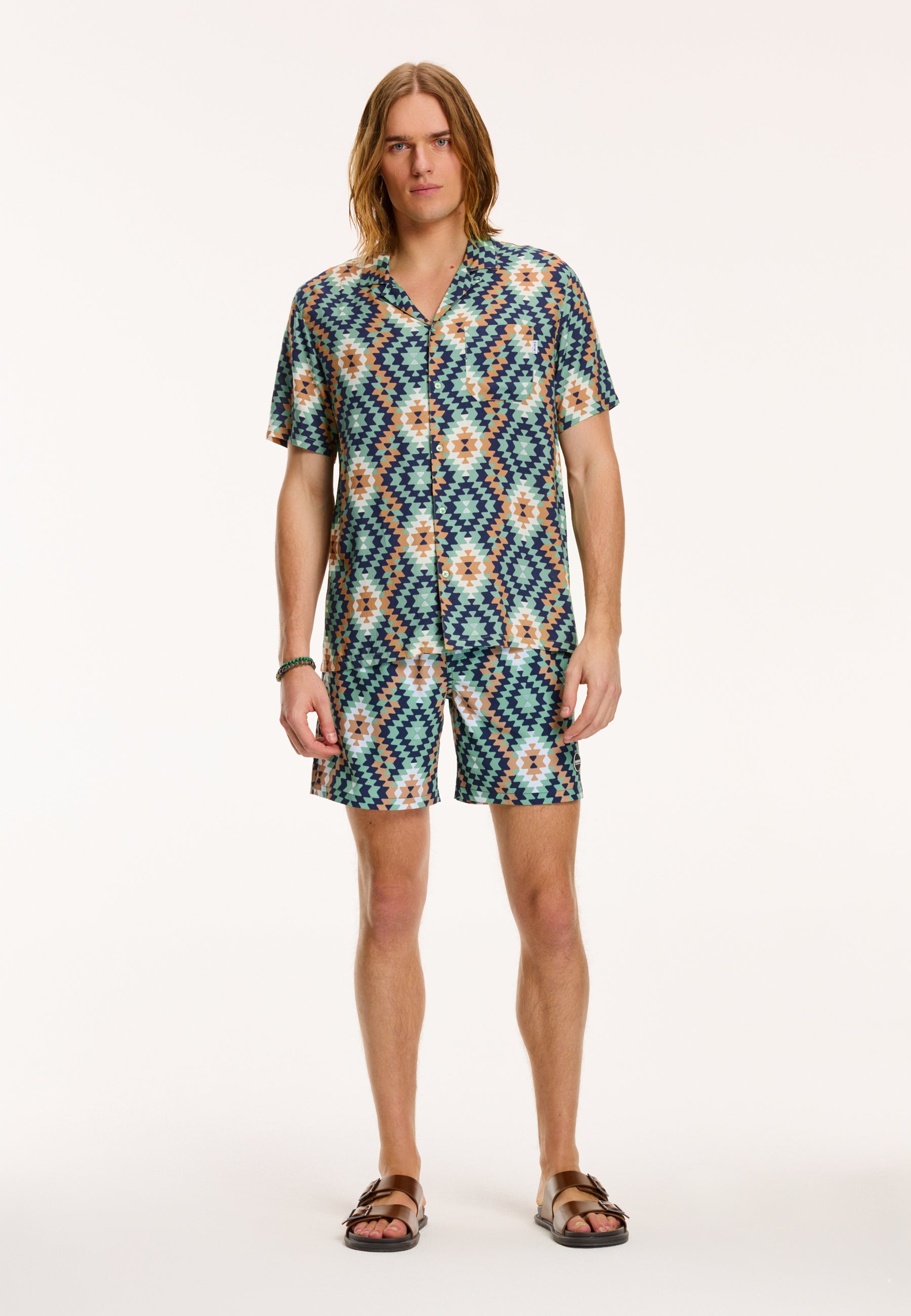 men mayan geo shirt