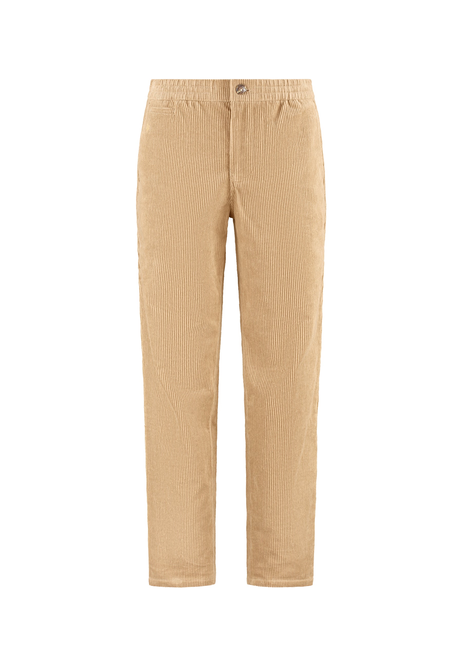 ALAN corduroy straight fit trousers | beige clay