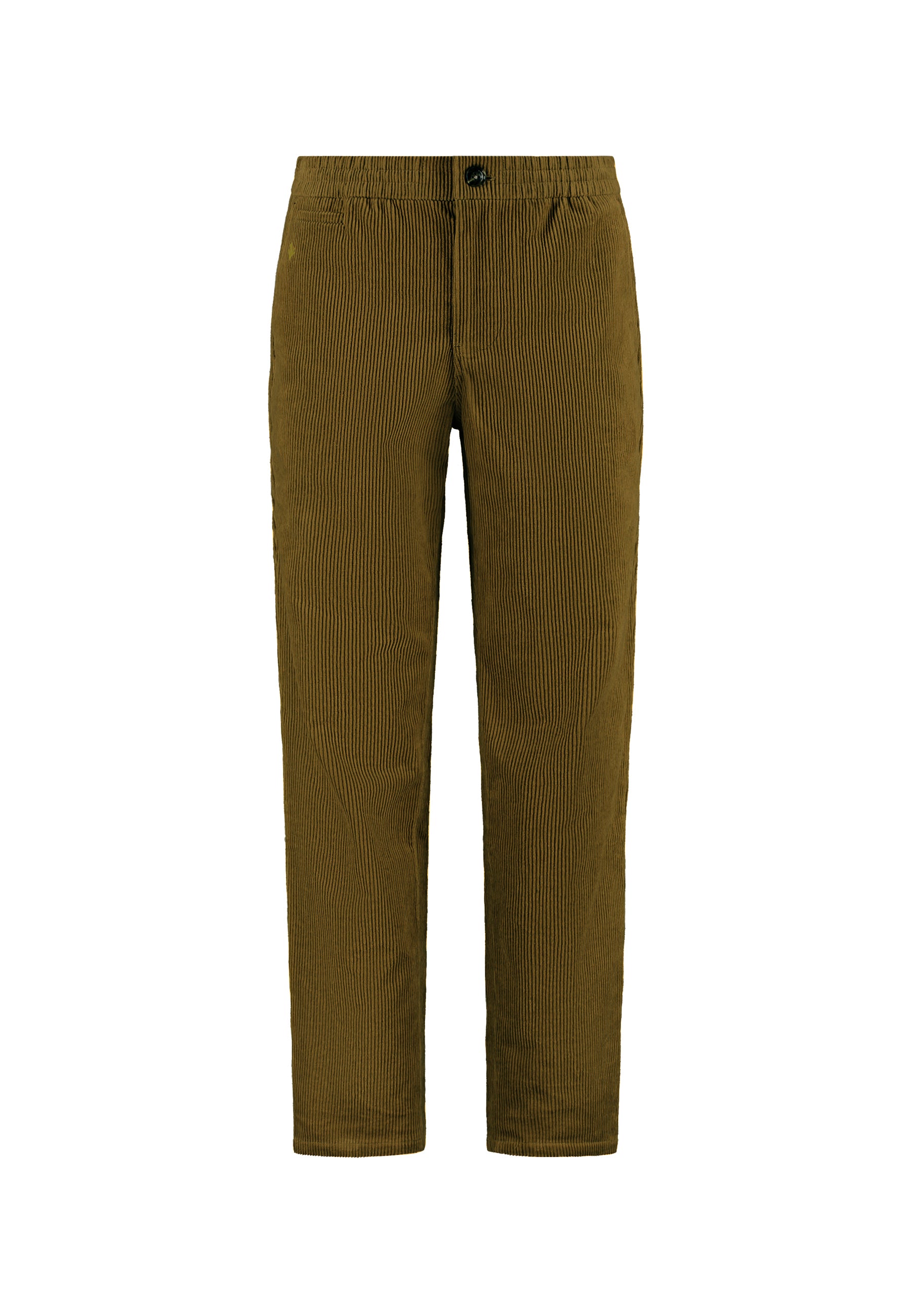 ALAN corduroy straight fit trousers | green olive