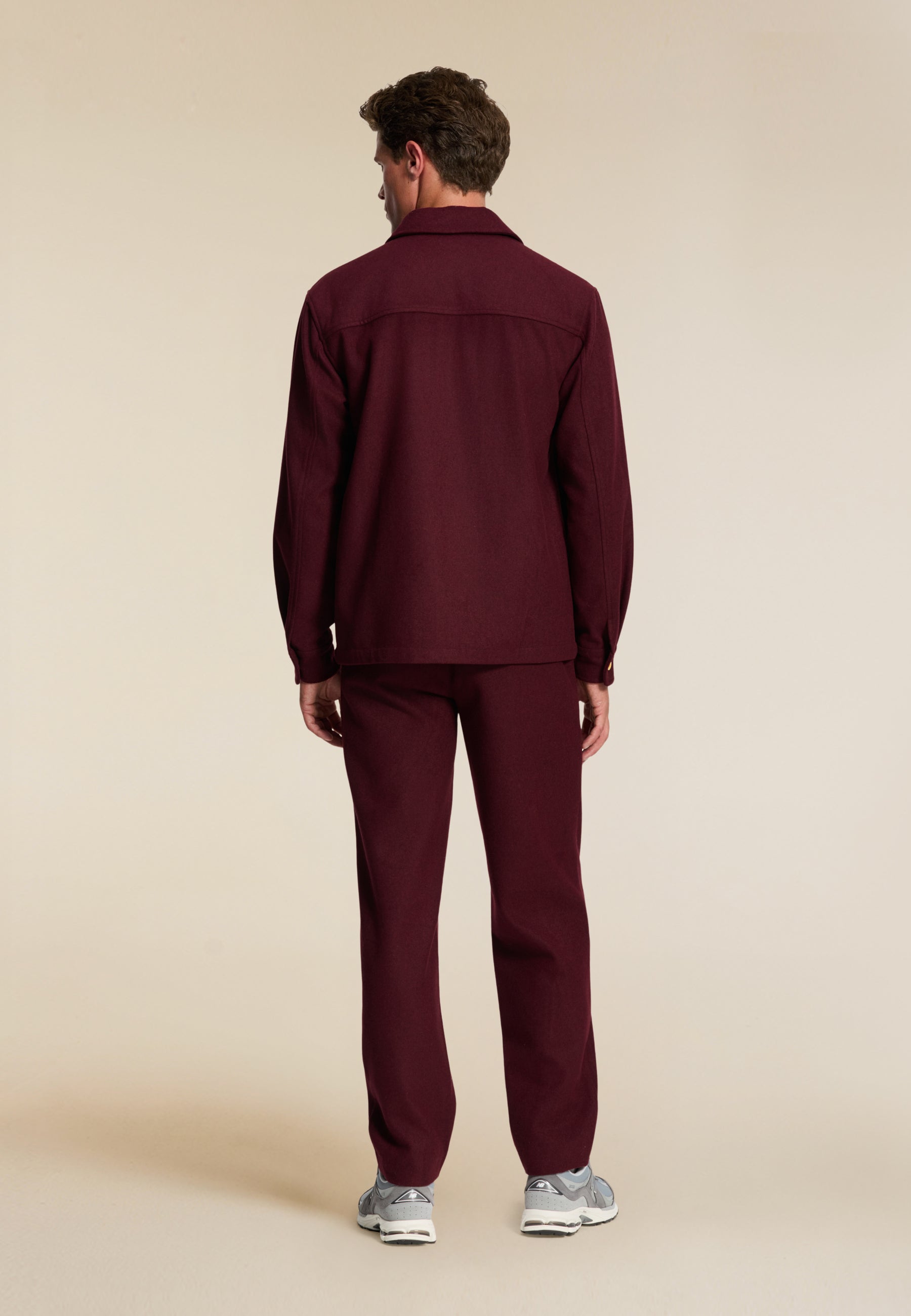 FORD wool blend straight fit trousers | red earth