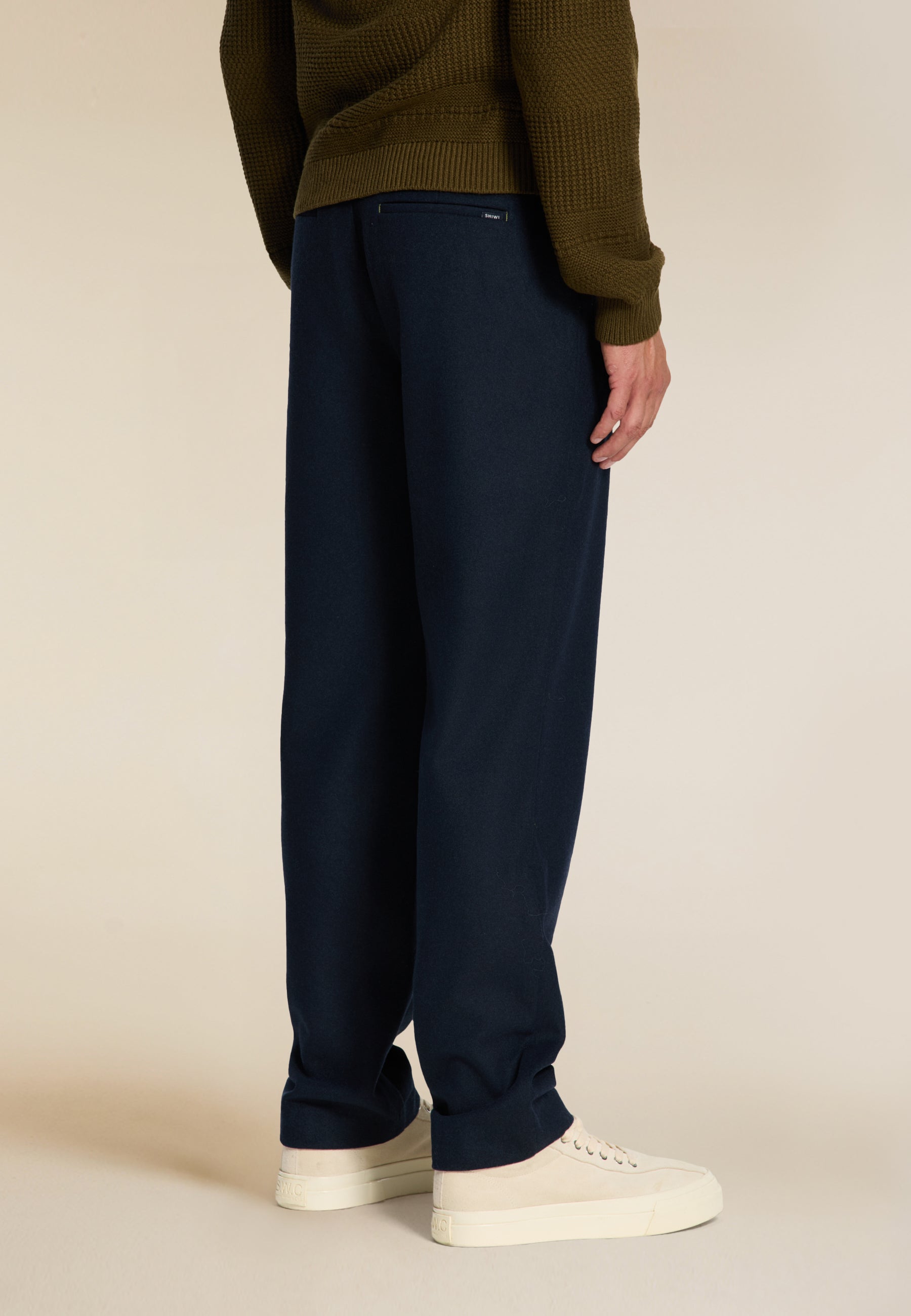 FORD wool blend straight fit trousers | blue dark navy