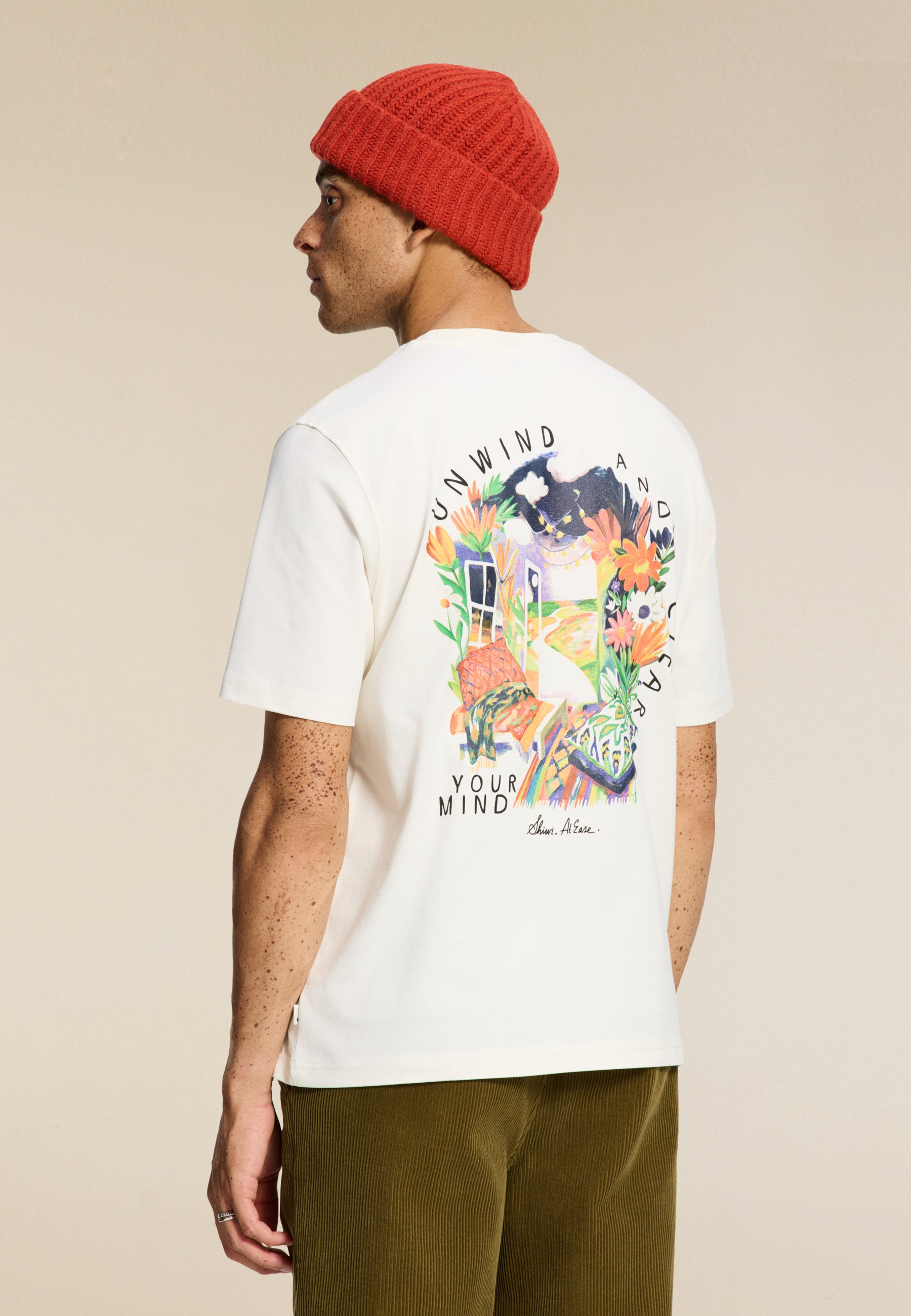FINN relaxed fit landscape t-shirt | white